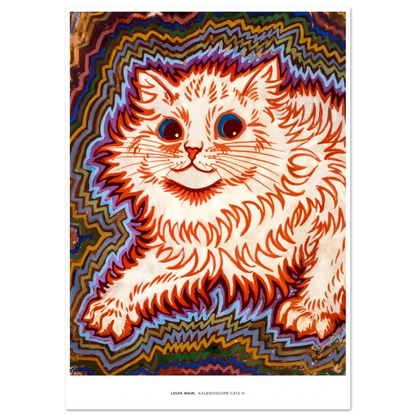 "Kaleidoscope Cats III" von Louis Wain, Hochwertiger Kunstdruck,  21x29.7 cm / 8x12"-A3 (29.7 x 42  cm)-45x60 cm / 18x24″-50x70 cm / 20x28″-60x80 cm / 24x32″-70x100 cm / 28x40″,  Printree.ch