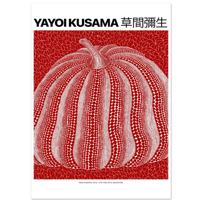 "FBan Pumpkin, 2013" von Yayoi Kusama, Hochwertiger Kunstdruck,  21x29.7 cm / 8x12"-A3 (29.7 x 42  cm)-45x60 cm / 18x24″-50x70 cm / 20x28″-60x80 cm / 24x32″-70x100 cm / 28x40″,  Printree.ch