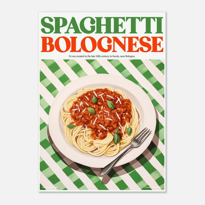 Spaghetti Bolognese – Ein Klassiker in künstlerischer Perfektion, Hochwertiger Kunstdruck,  21x29.7 cm / 8x12"-A3 (29.7 x 42  cm)-45x60 cm / 18x24″-50x70 cm / 20x28″-60x80 cm / 24x32″-70x100 cm / 28x40″,  Printree.ch