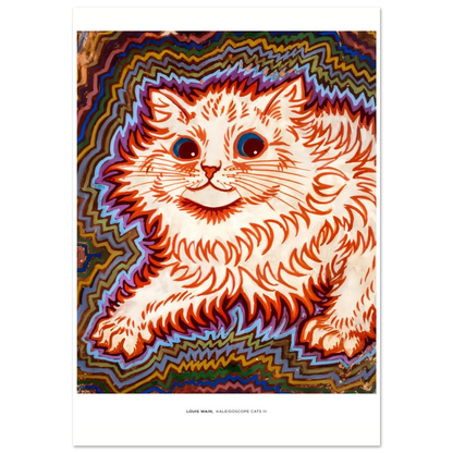 "Kaleidoscope Cats III" von Louis Wain, Hochwertiger Kunstdruck,  21x29.7 cm / 8x12"-A3 (29.7 x 42  cm)-45x60 cm / 18x24″-50x70 cm / 20x28″-60x80 cm / 24x32″-70x100 cm / 28x40″,  Printree.ch