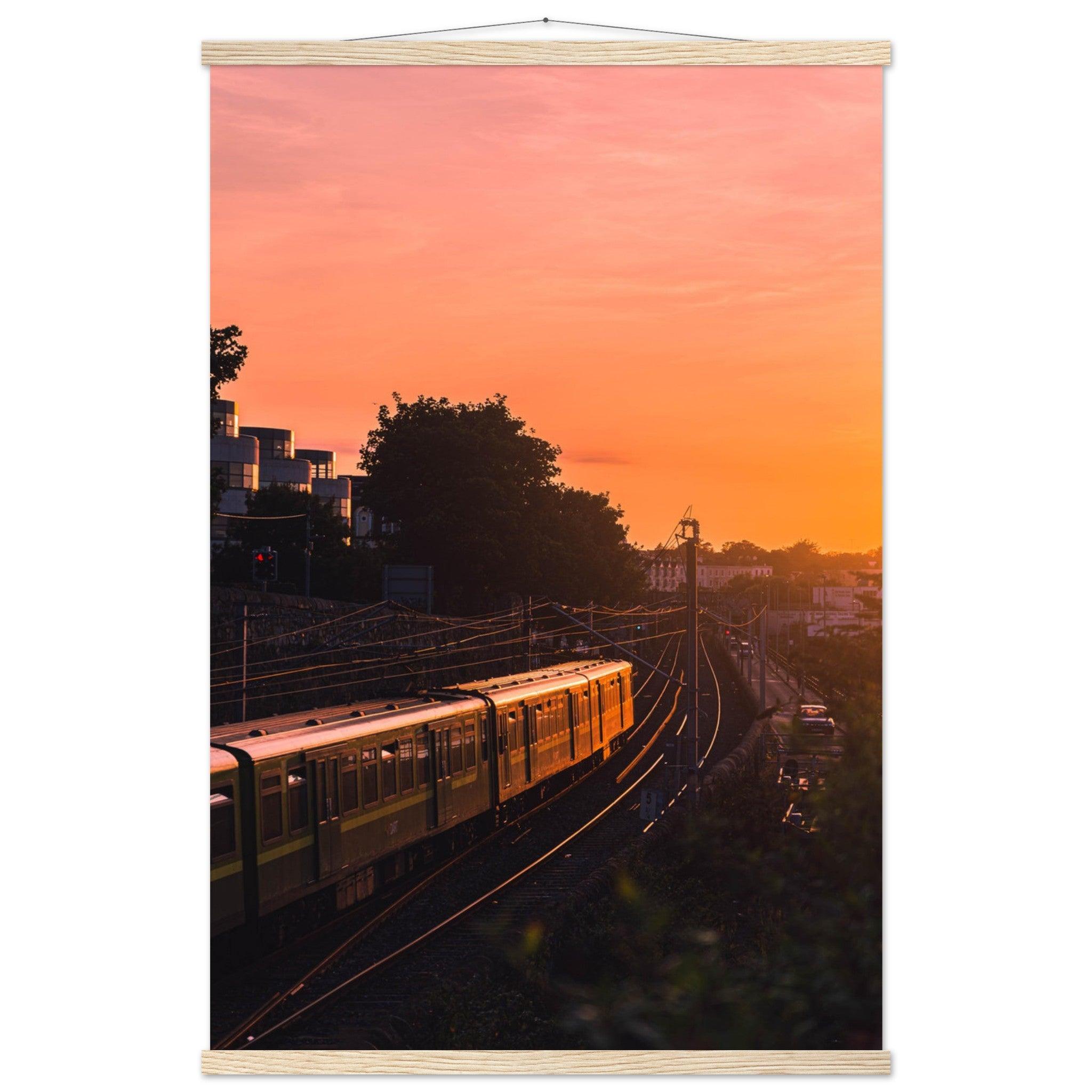 Abendsonne Zug in Dublin - Printree.ch Abendsonne, Bahnhof, Dublin, Eisenbahn, Foto, Fotografie, Irland, Reise, Reisen, Sonnenuntergang, Stadtlandschaft, unsplash, Verkehrsmittel, Zug, öffentlicher Verkehr