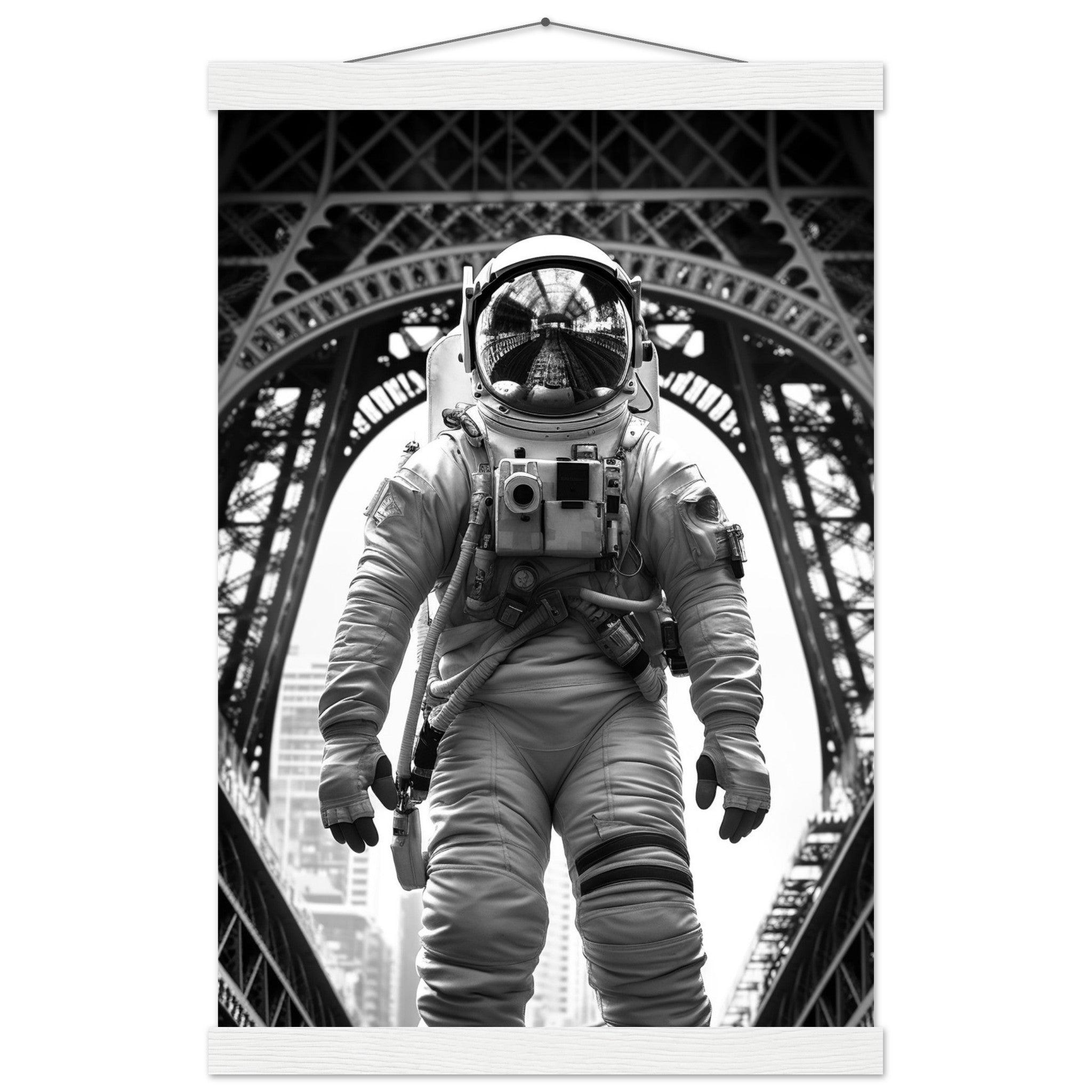 Astronaut Eiffelturm - Printree.ch AI, Andri Hofmann, Poster, Raumfahrt