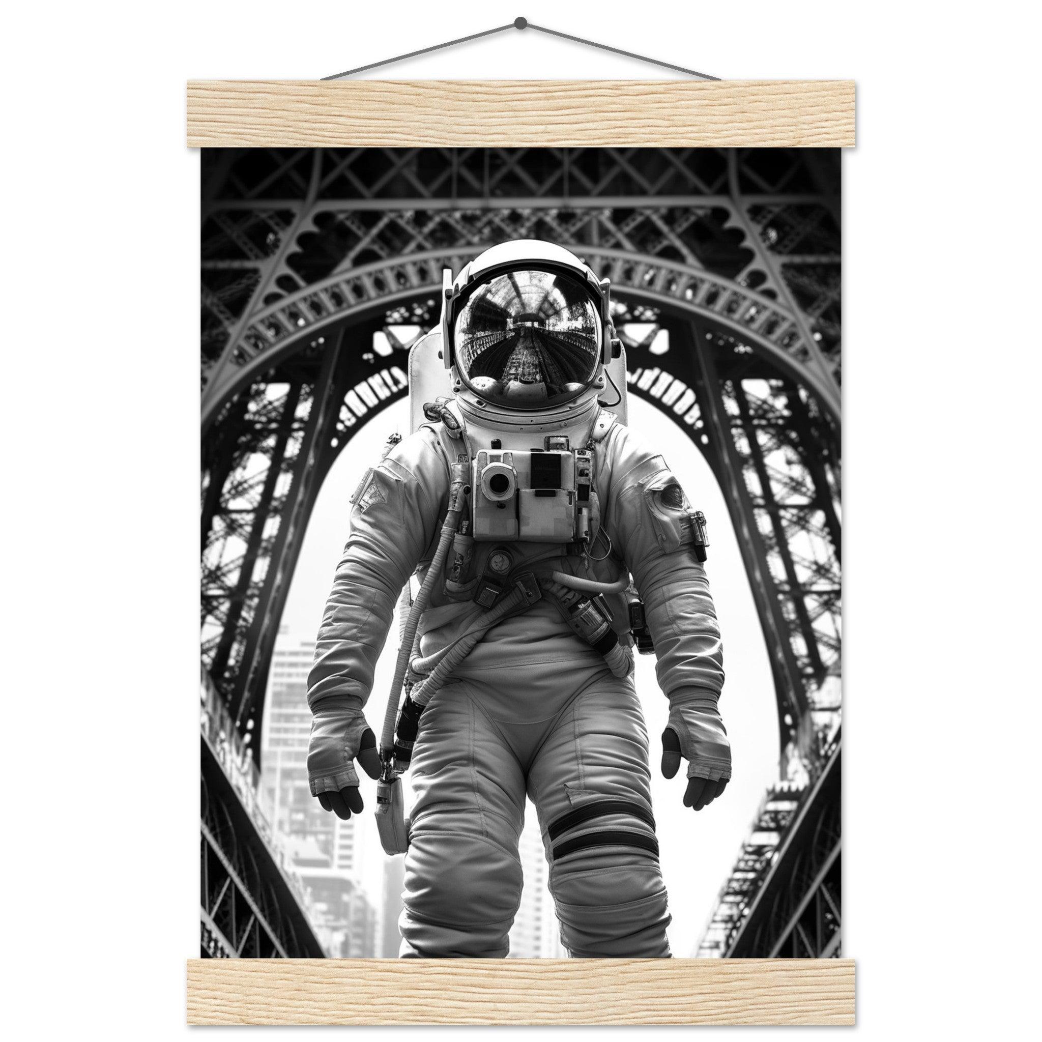 Astronaut Eiffelturm - Printree.ch AI, Andri Hofmann, Poster, Raumfahrt