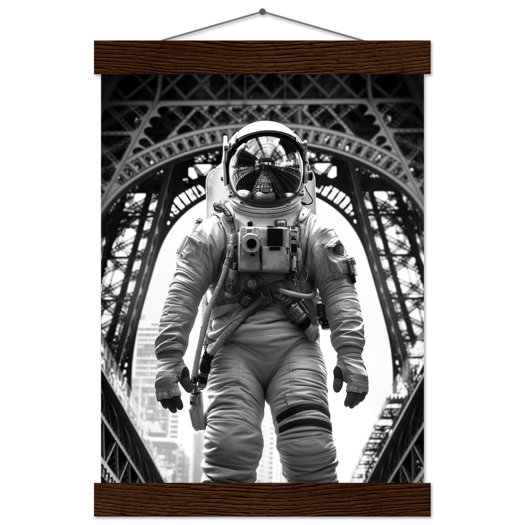 Astronaut Eiffelturm - Printree.ch AI, Andri Hofmann, Poster, Raumfahrt