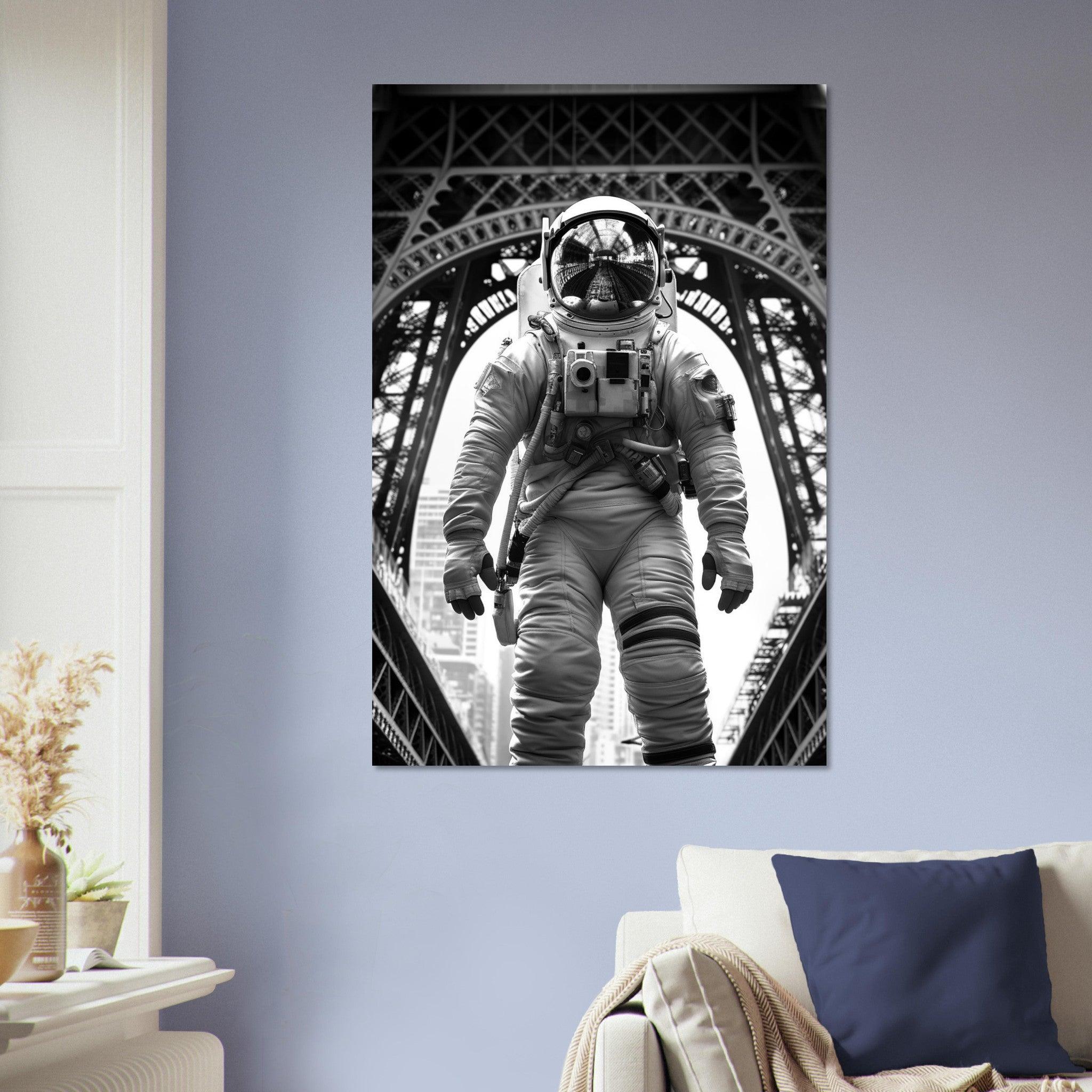 Astronaut Eiffelturm - Printree.ch AI, Andri Hofmann, Poster, Raumfahrt