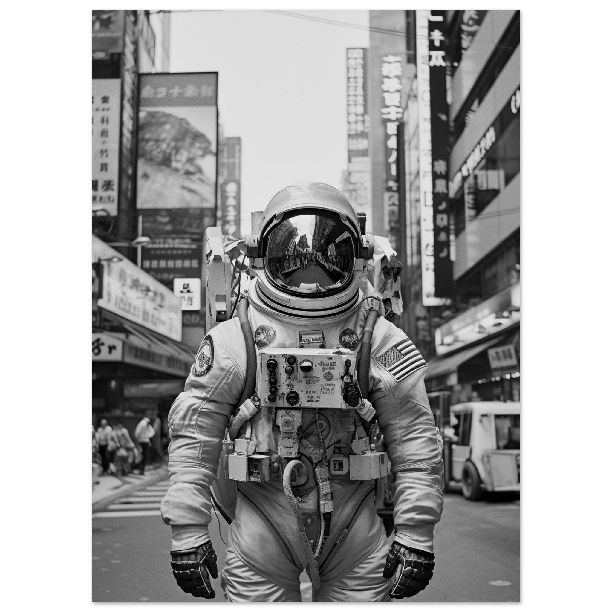 Astronaut Japan - Printree.ch AI, Andri Hofmann, Poster, Raumfahrt