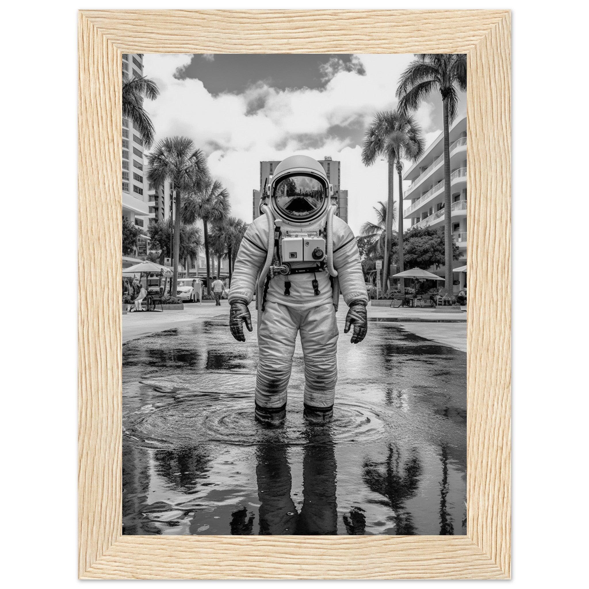 Astronaut Miami - Printree.ch AI, Andri Hofmann, Poster, Raumfahrt