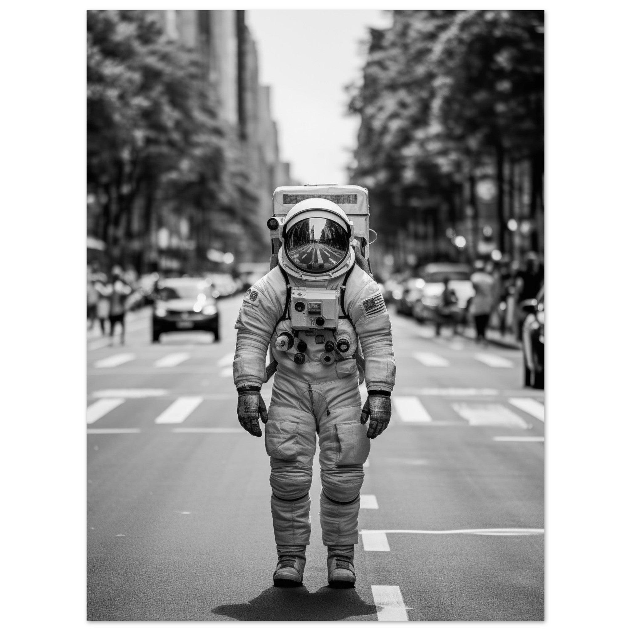 Astronaut Paris - Printree.ch AI, Andri Hofmann, Poster, Raumfahrt