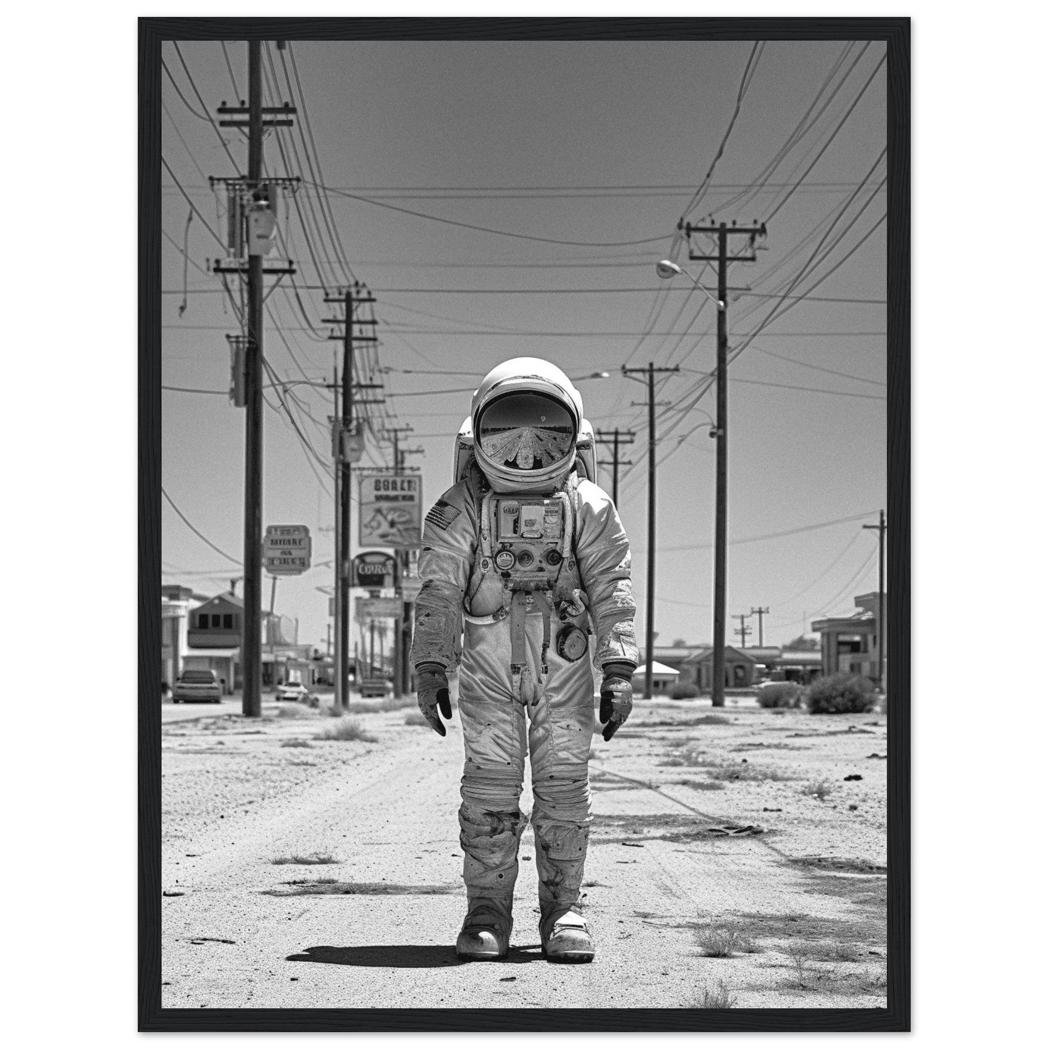 Astronaut Route66 - Printree.ch AI, Andri Hofmann, Poster, Raumfahrt