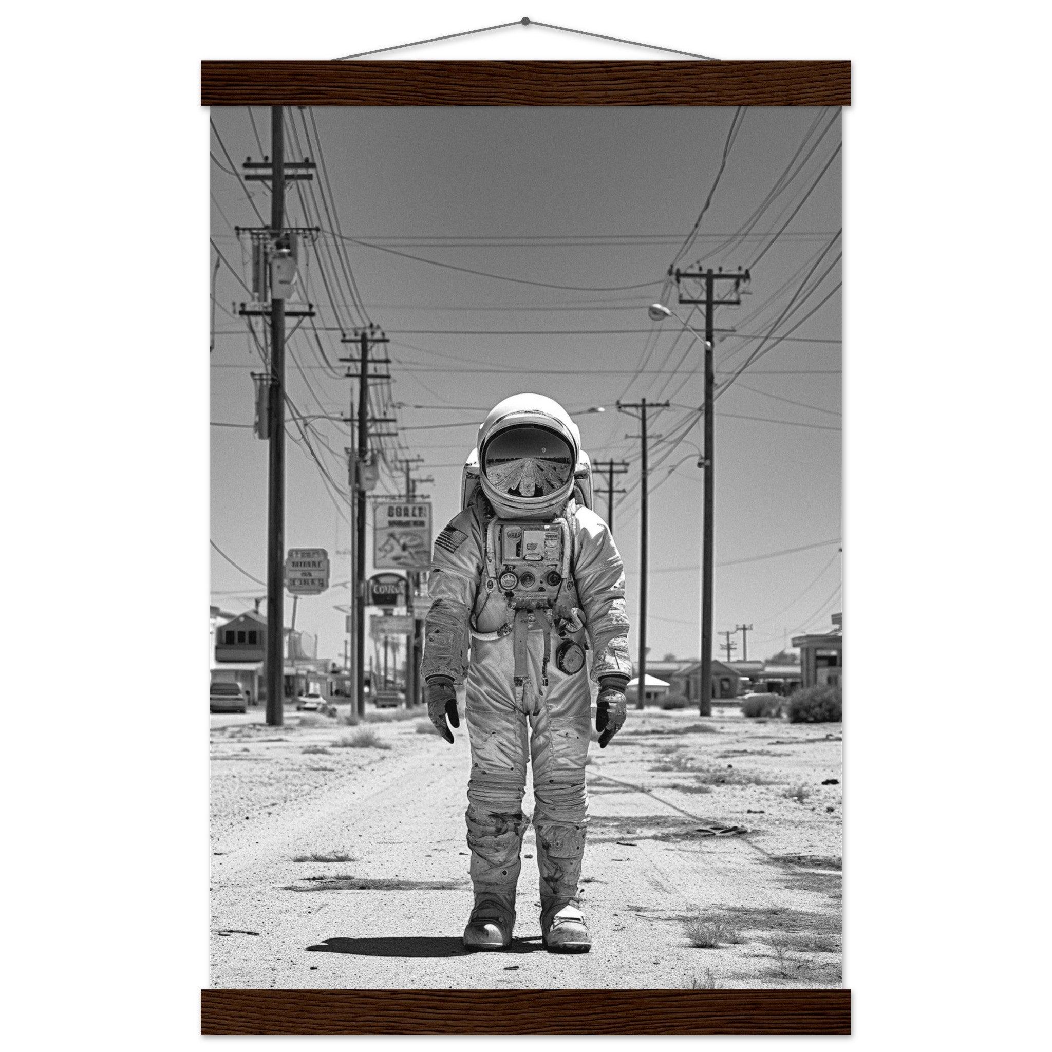 Astronaut Route66 - Printree.ch AI, Andri Hofmann, Poster, Raumfahrt