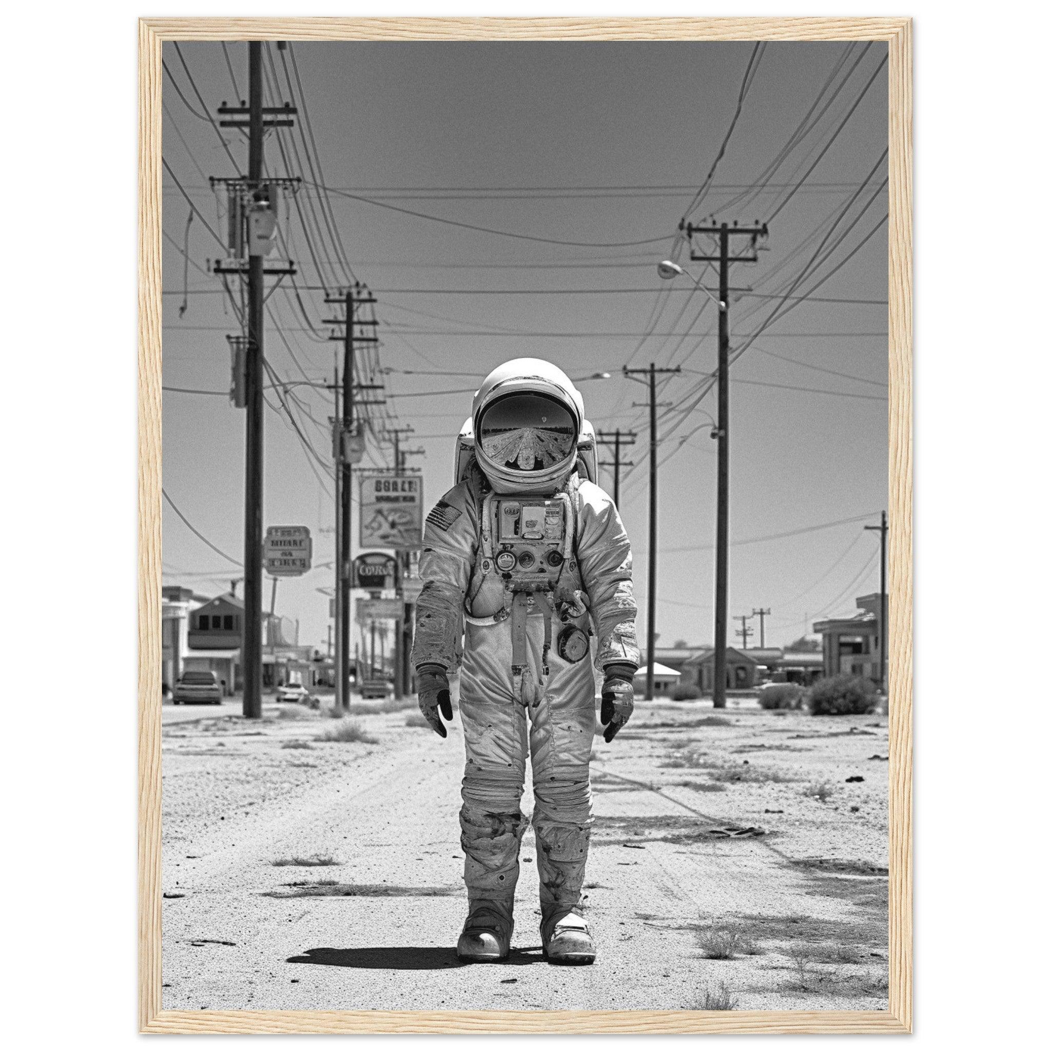 Astronaut Route66 - Printree.ch AI, Andri Hofmann, Poster, Raumfahrt