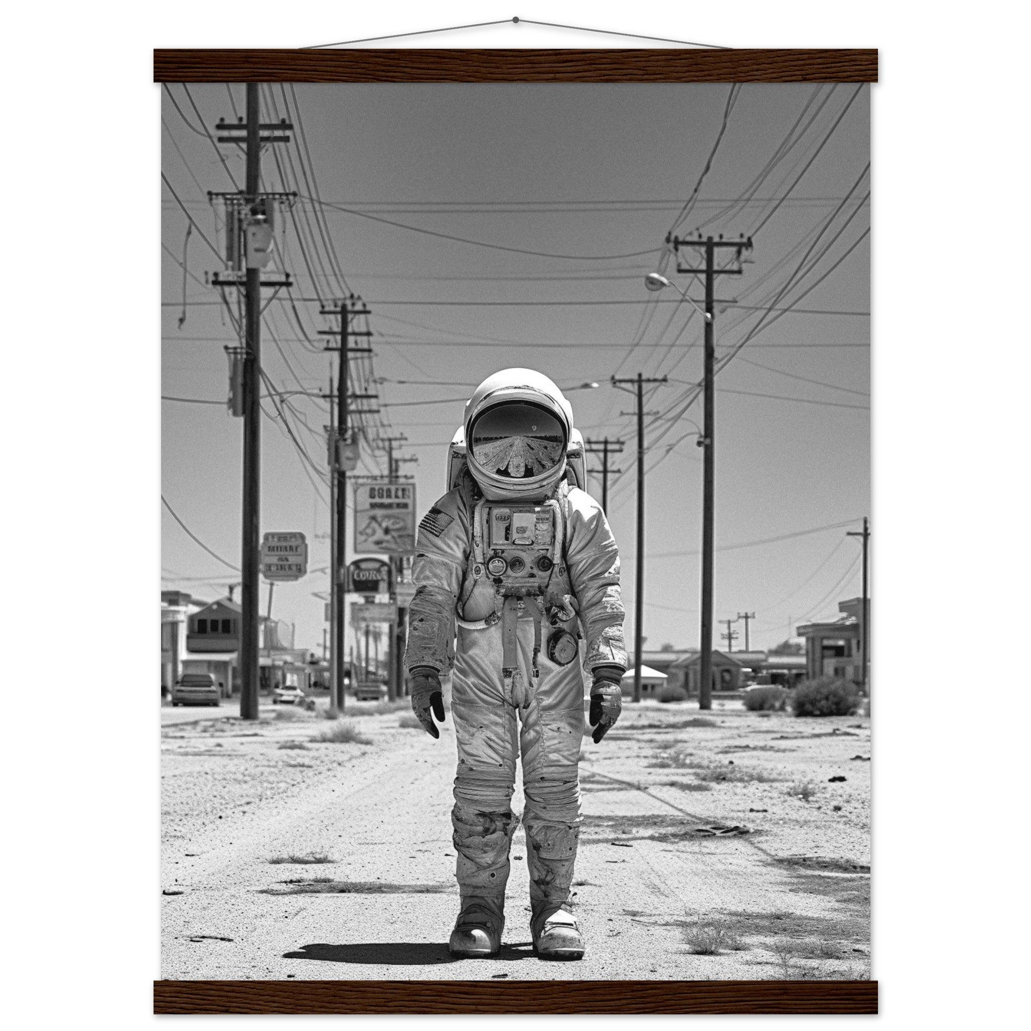 Astronaut Route66 - Printree.ch AI, Andri Hofmann, Poster, Raumfahrt