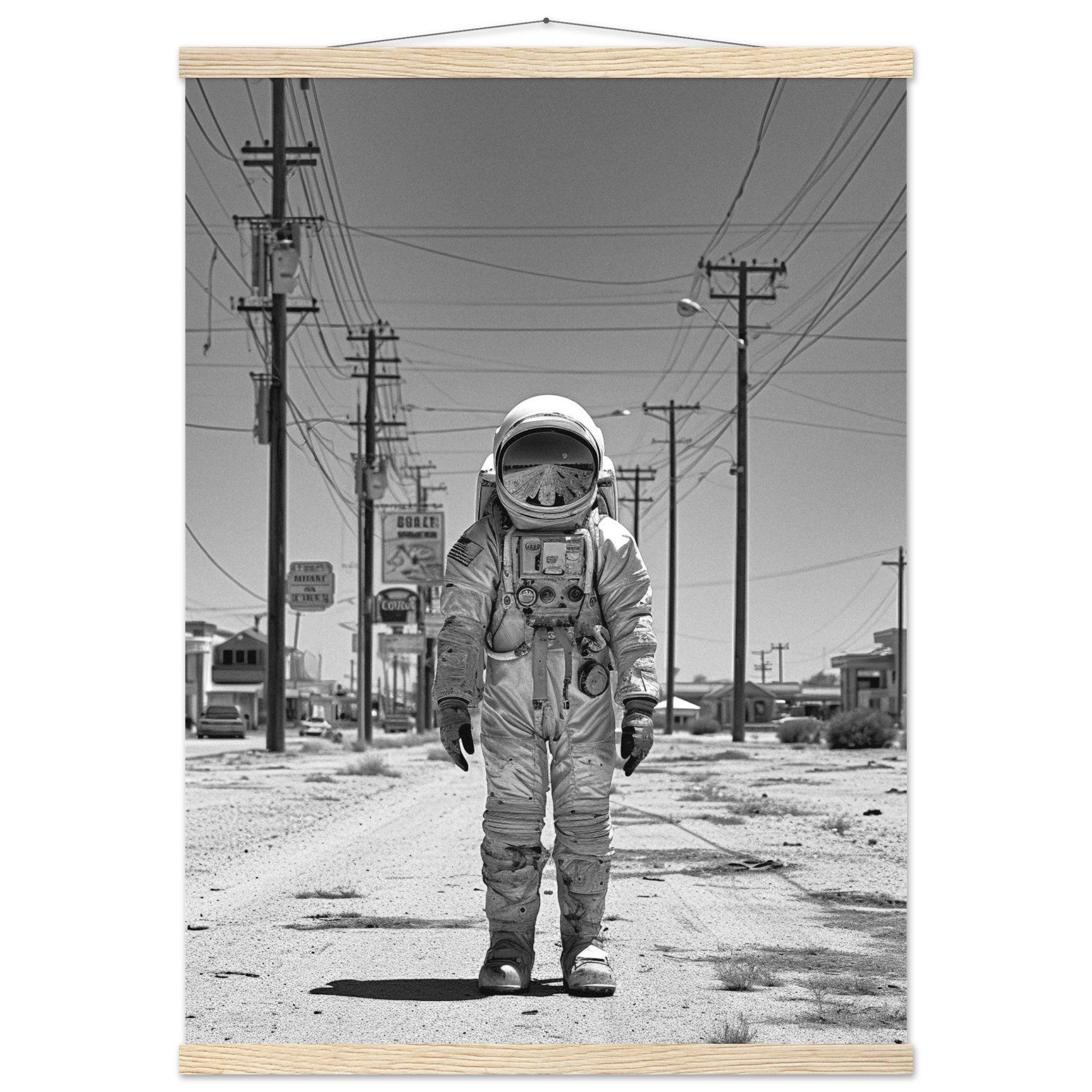 Astronaut Route66 - Printree.ch AI, Andri Hofmann, Poster, Raumfahrt