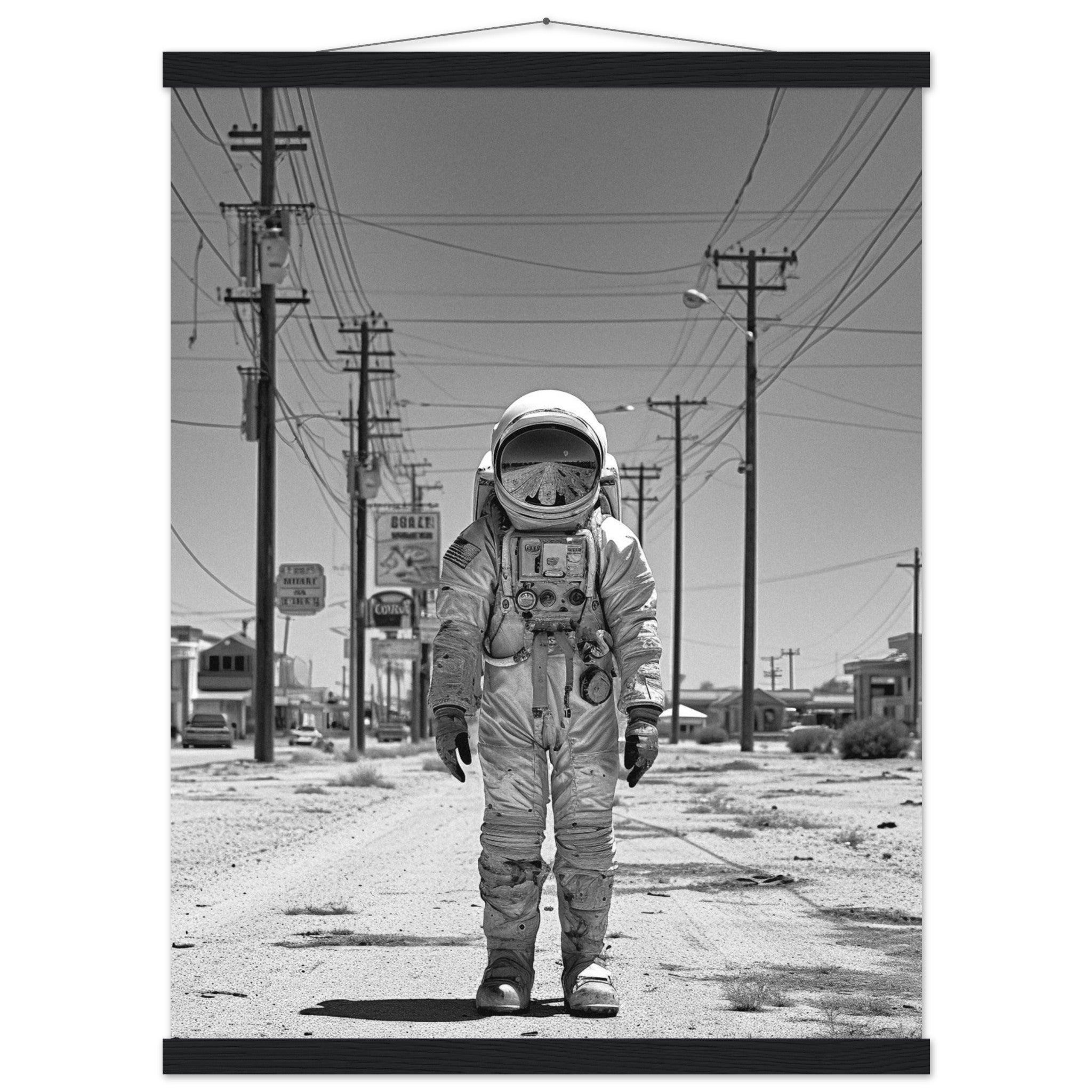 Astronaut Route66 - Printree.ch AI, Andri Hofmann, Poster, Raumfahrt