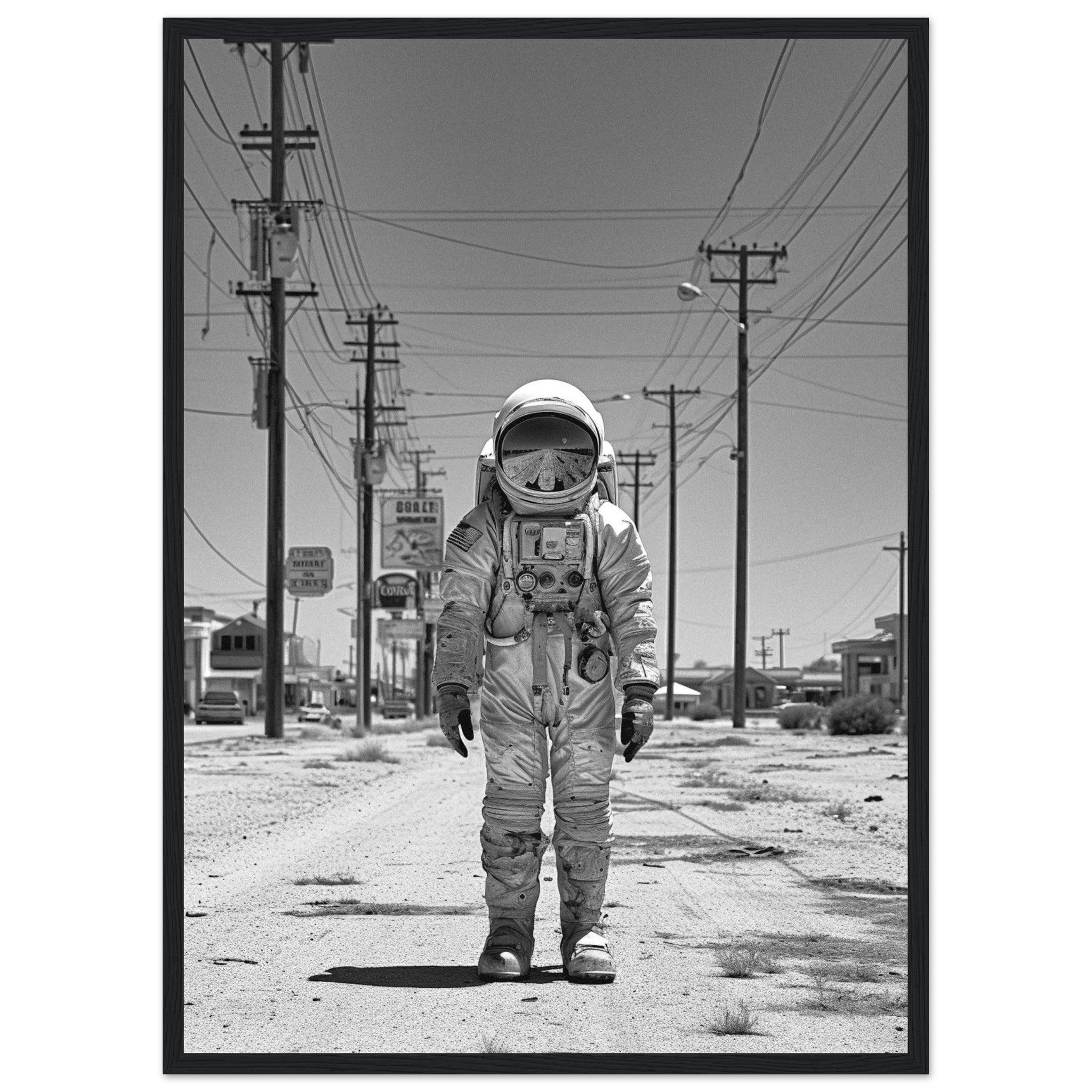 Astronaut Route66 - Printree.ch AI, Andri Hofmann, Poster, Raumfahrt