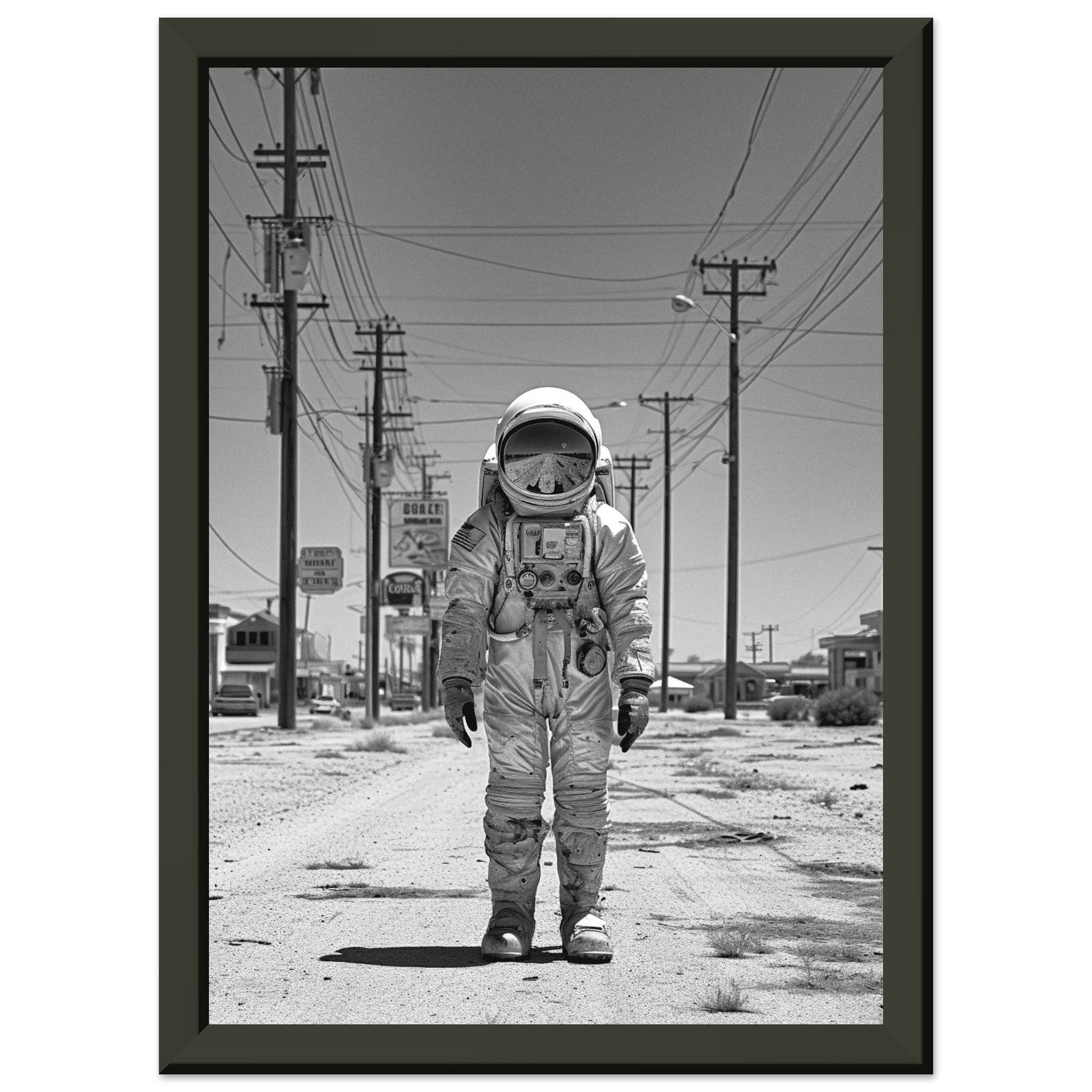 Astronaut Route66 - Printree.ch AI, Andri Hofmann, Poster, Raumfahrt