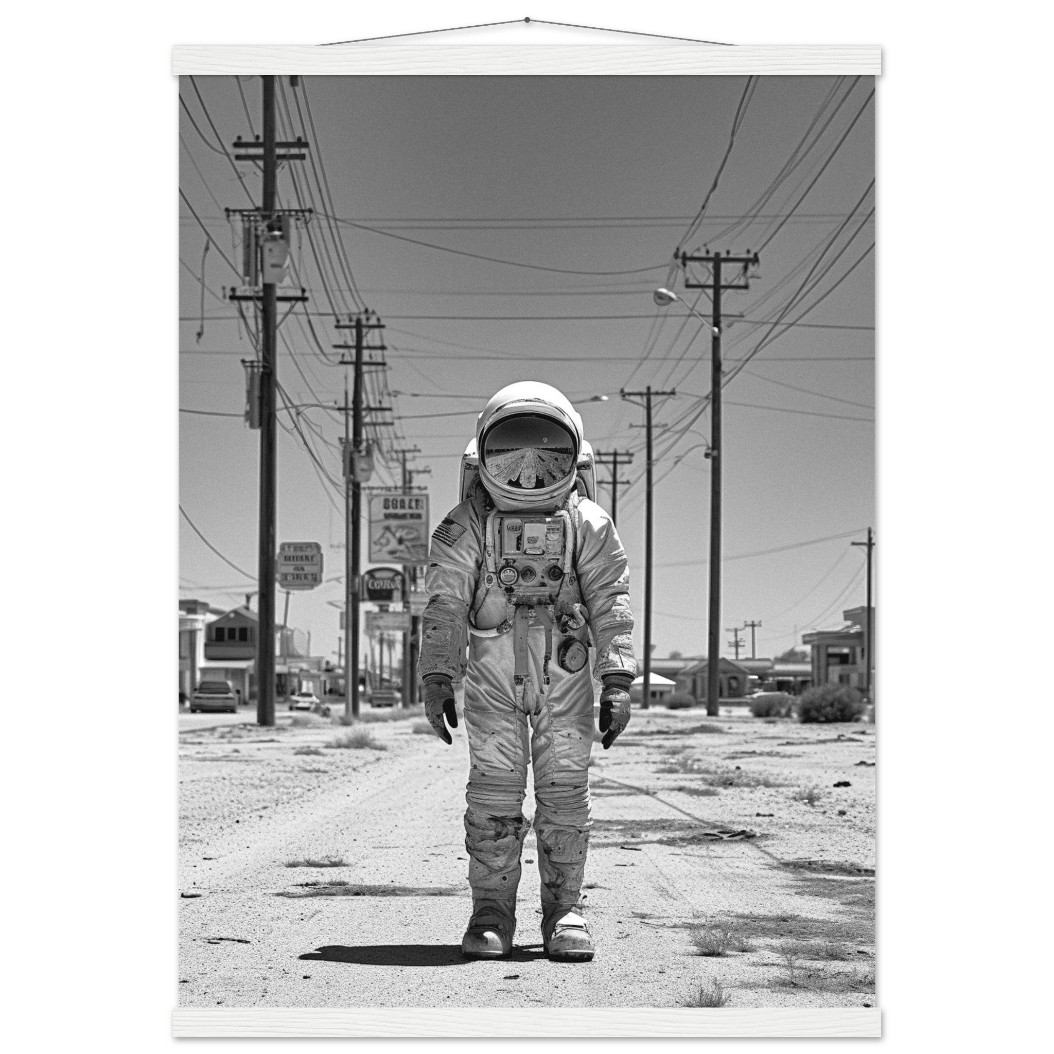 Astronaut Route66 - Printree.ch AI, Andri Hofmann, Poster, Raumfahrt