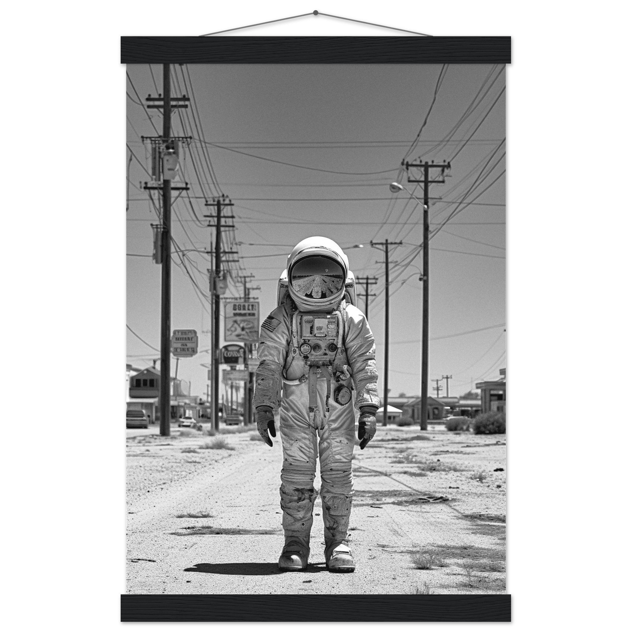 Astronaut Route66 - Printree.ch AI, Andri Hofmann, Poster, Raumfahrt