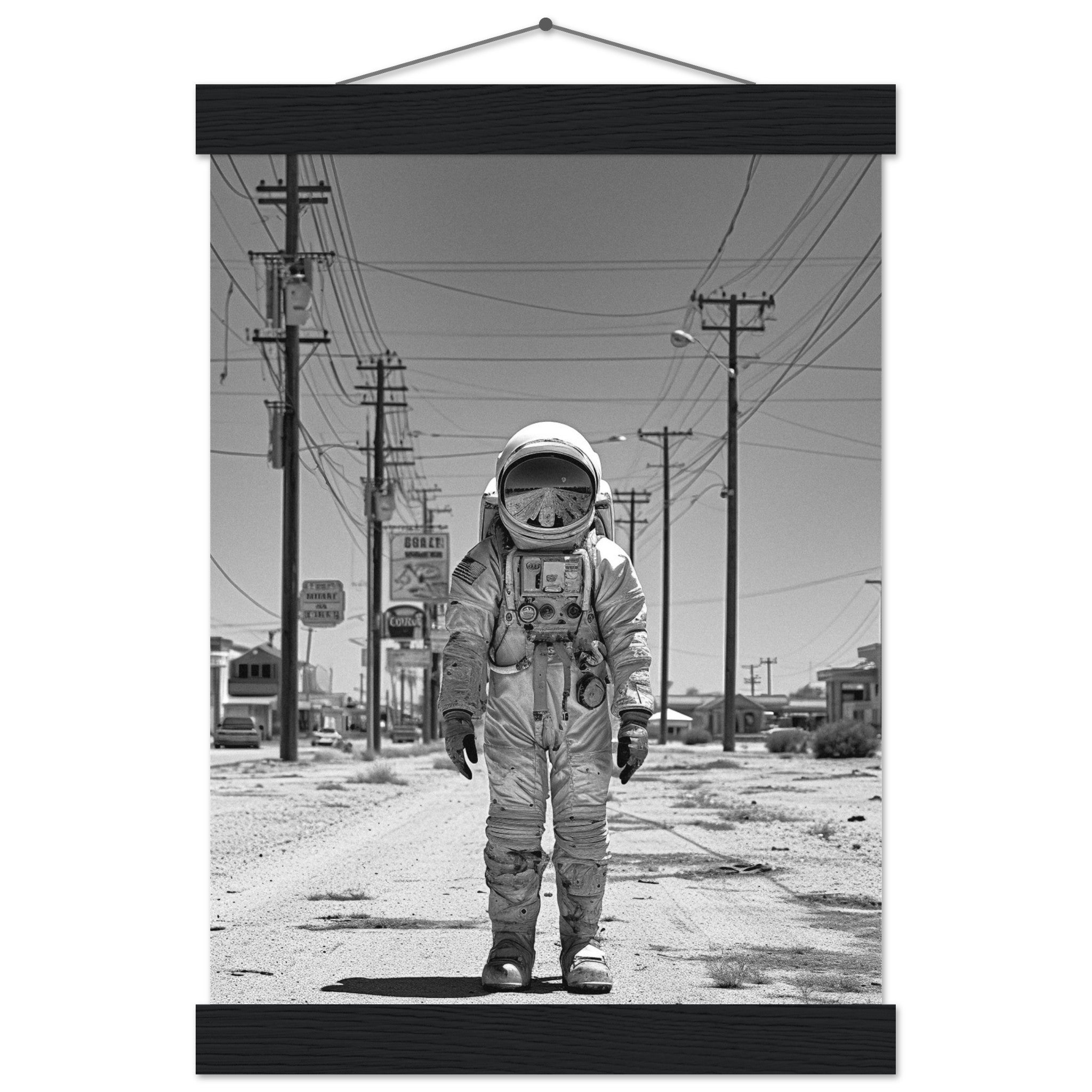 Astronaut Route66 - Printree.ch AI, Andri Hofmann, Poster, Raumfahrt