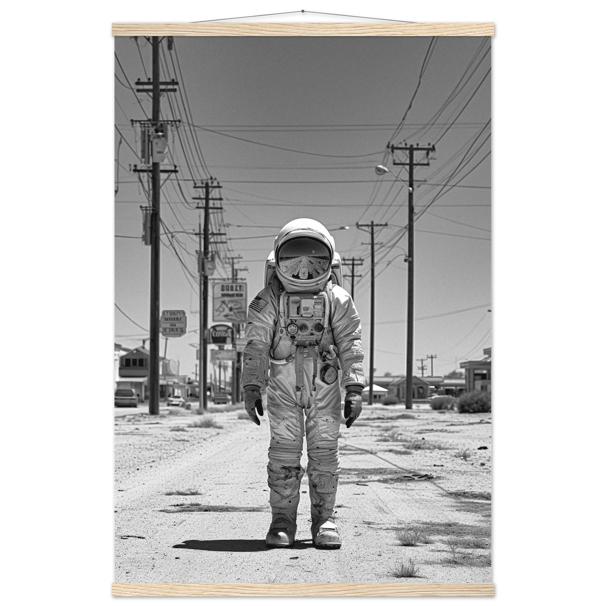 Astronaut Route66 - Printree.ch AI, Andri Hofmann, Poster, Raumfahrt