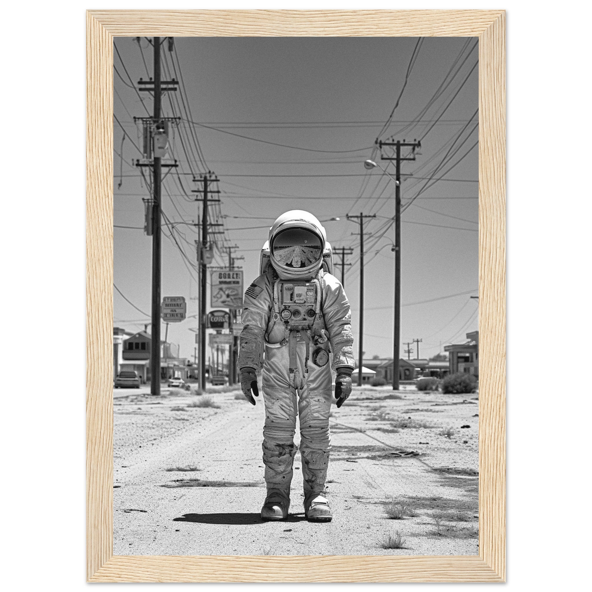 Astronaut Route66 - Printree.ch AI, Andri Hofmann, Poster, Raumfahrt