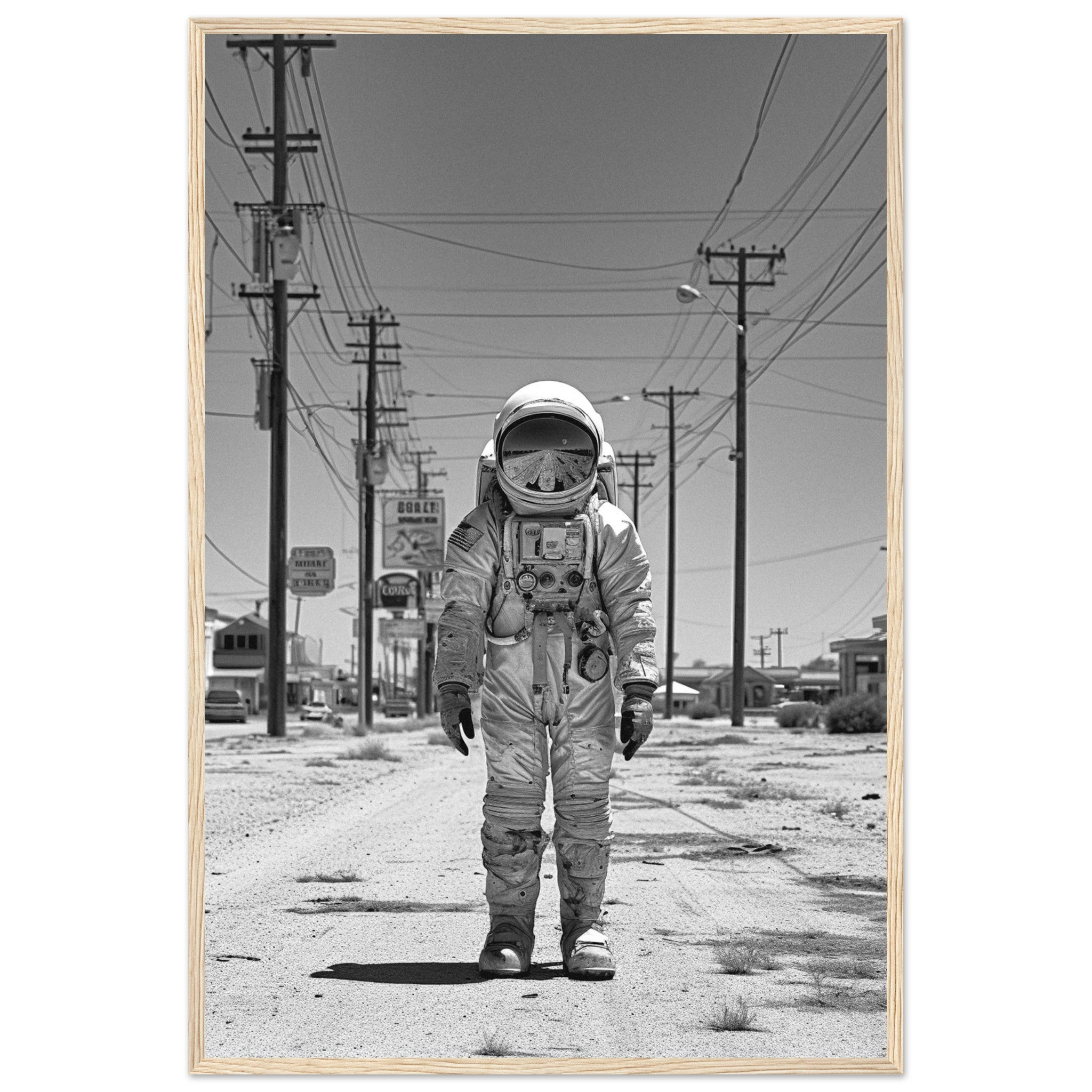 Astronaut Route66 - Printree.ch AI, Andri Hofmann, Poster, Raumfahrt