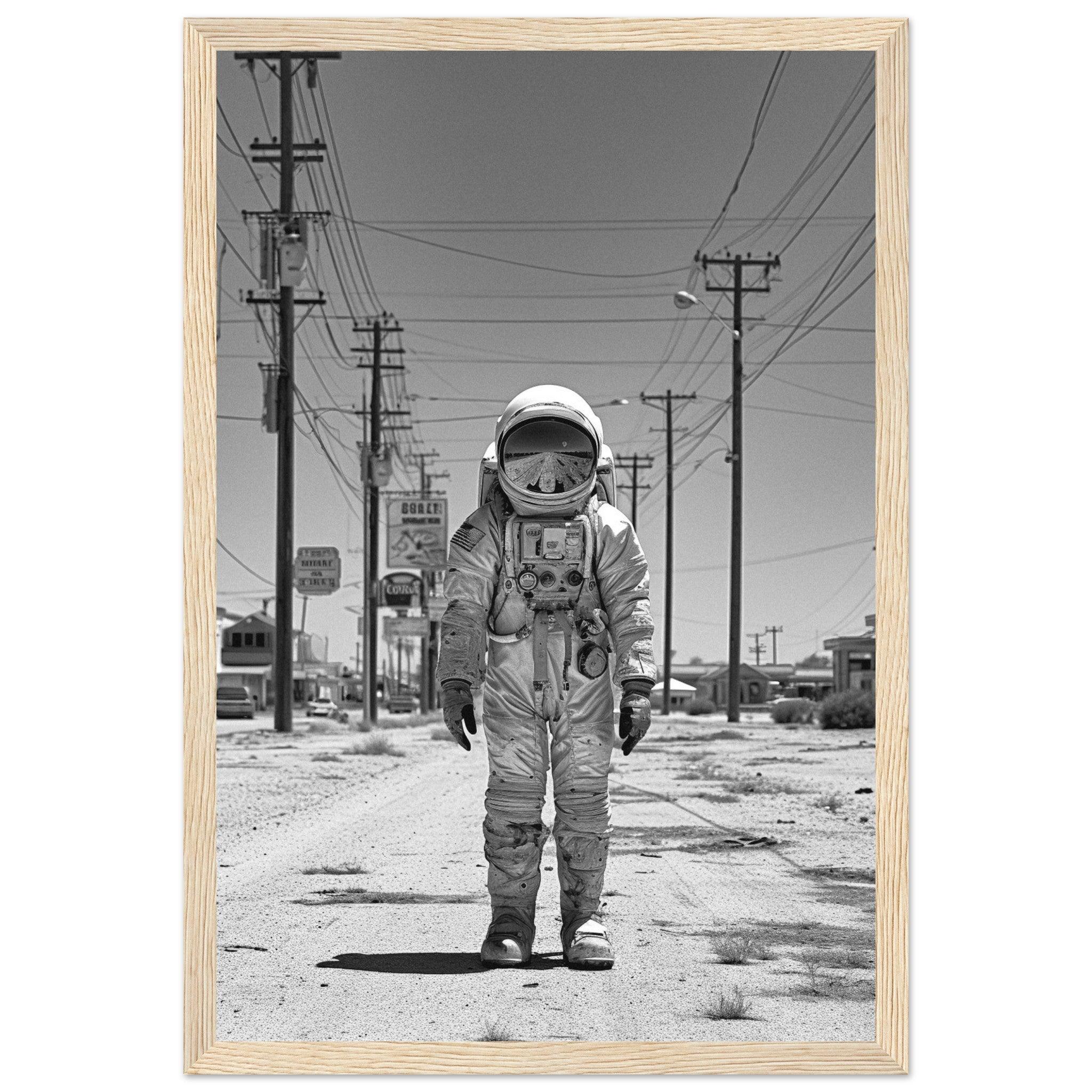 Astronaut Route66 - Printree.ch AI, Andri Hofmann, Poster, Raumfahrt