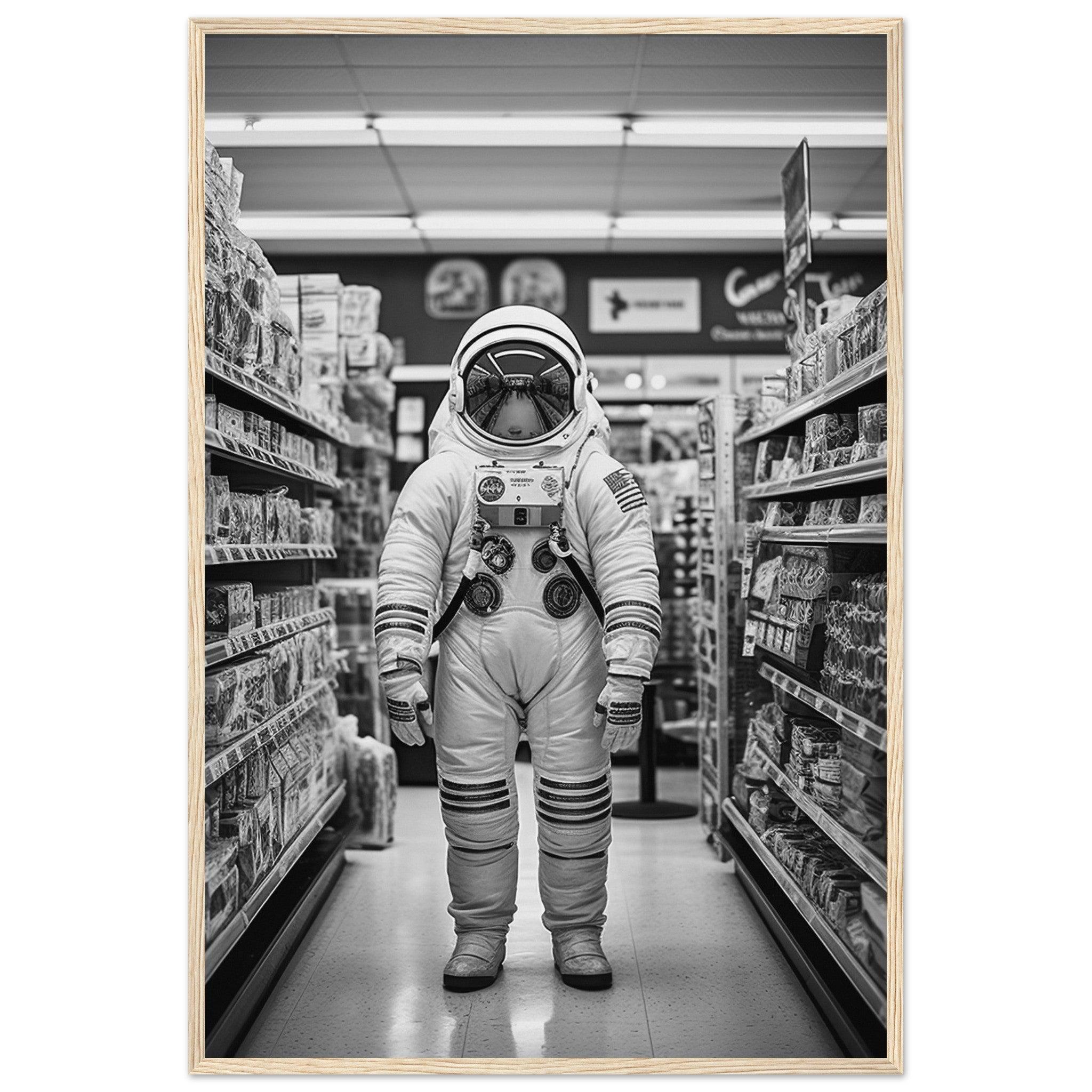 Astronaut Supermarket - Printree.ch AI, Andri Hofmann, Poster, Raumfahrt