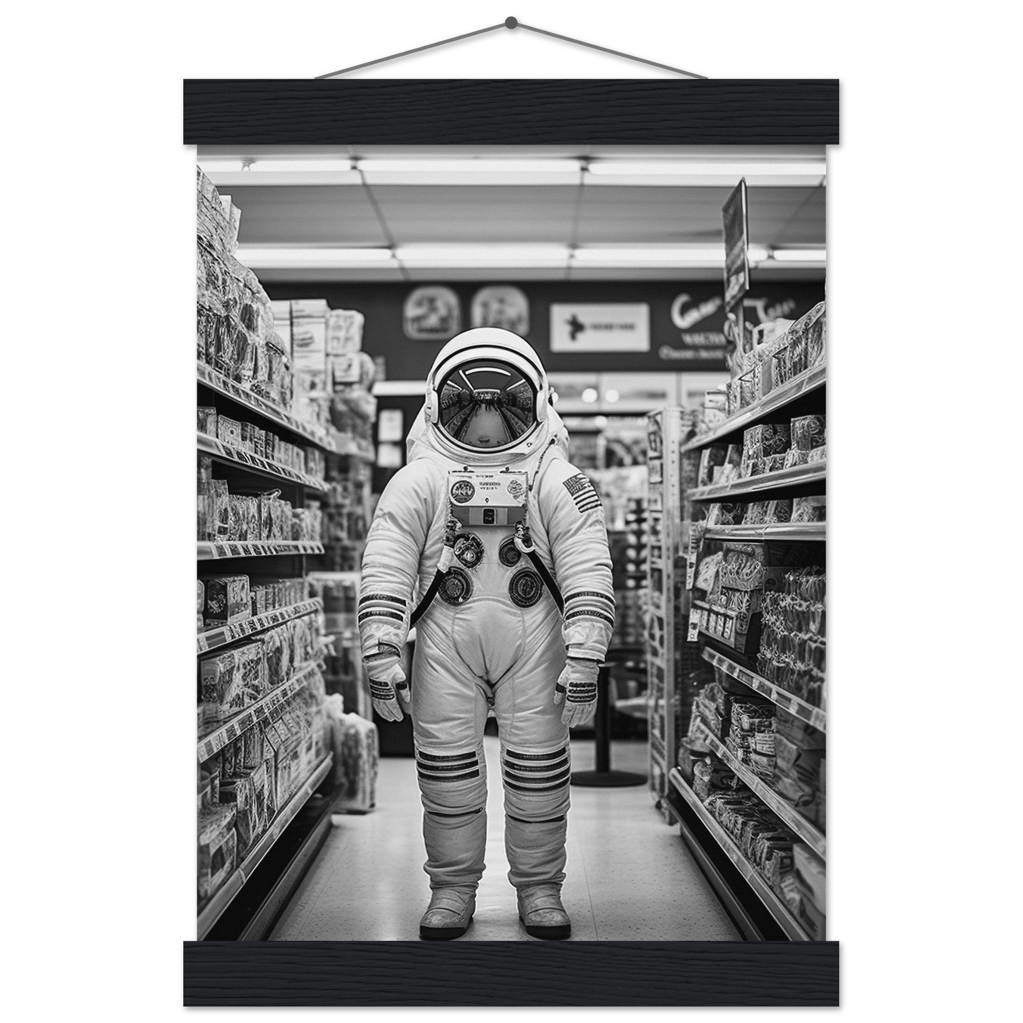 Astronaut Supermarket - Printree.ch AI, Andri Hofmann, Poster, Raumfahrt