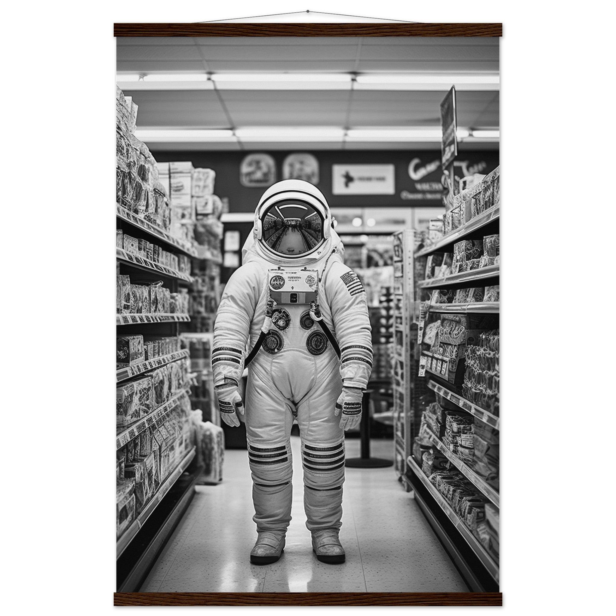 Astronaut Supermarket - Printree.ch AI, Andri Hofmann, Poster, Raumfahrt