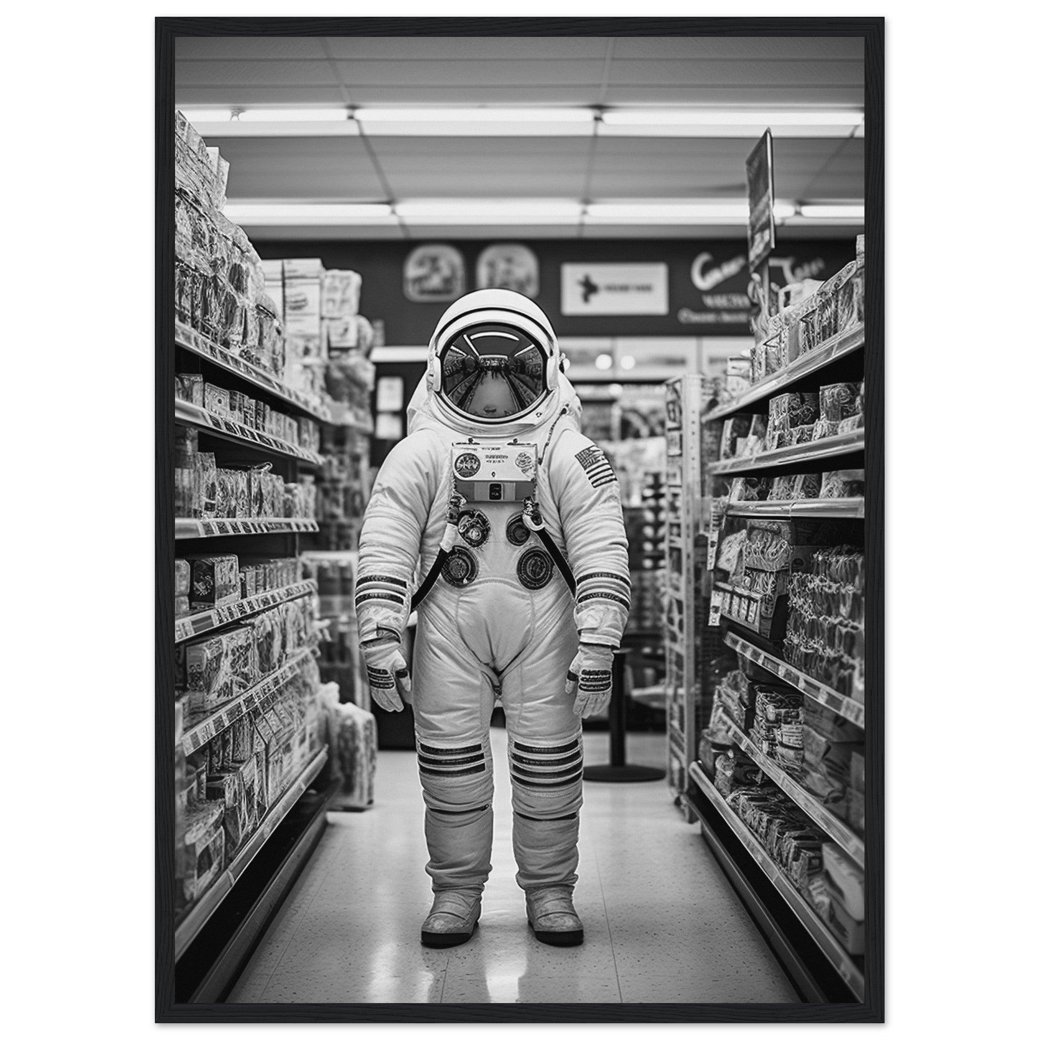 Astronaut Supermarket - Printree.ch AI, Andri Hofmann, Poster, Raumfahrt