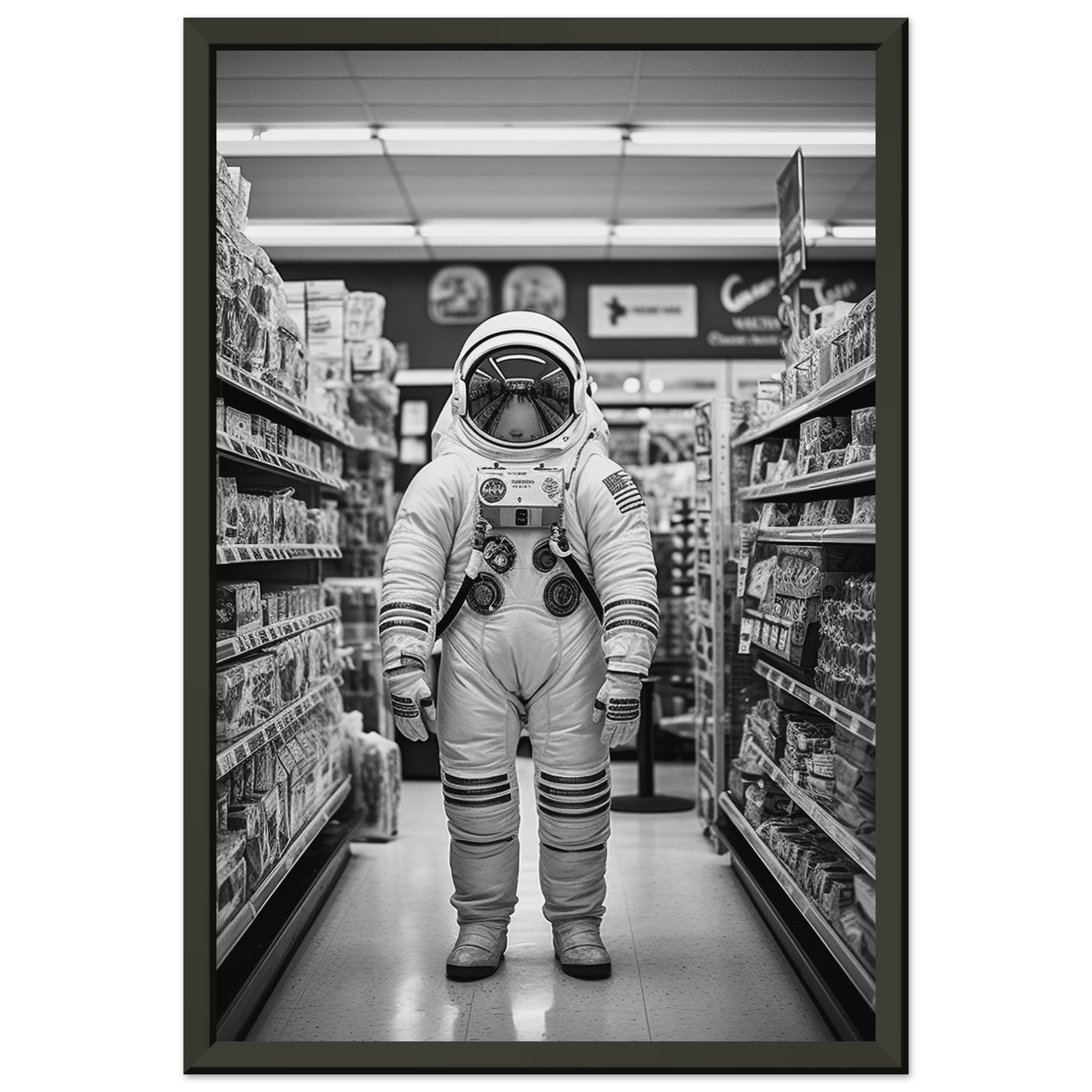 Astronaut Supermarket - Printree.ch AI, Andri Hofmann, Poster, Raumfahrt