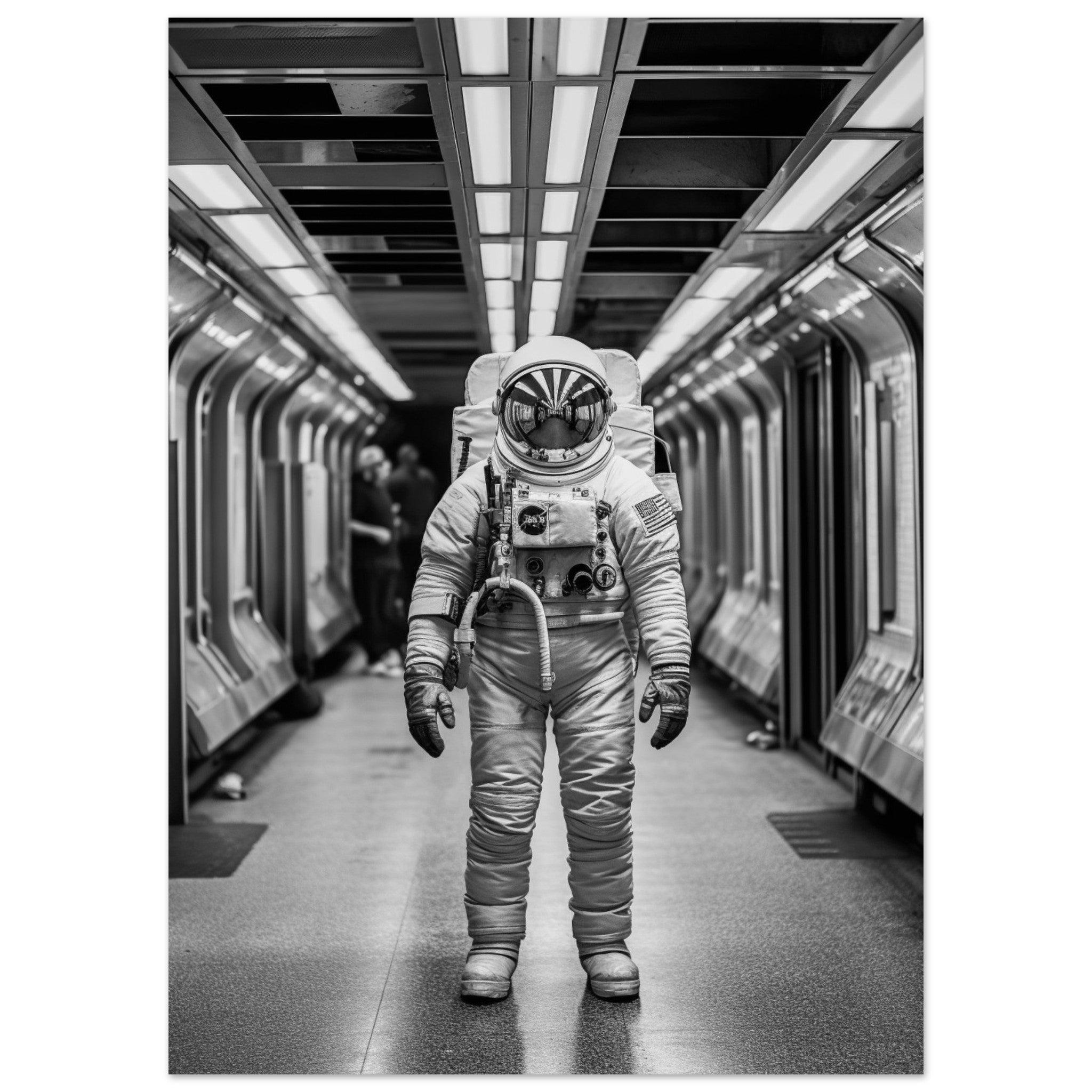 Astronaut Underground - Printree.ch AI, Andri Hofmann, Poster, Raumfahrt