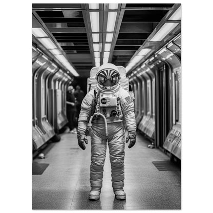 Astronaut Underground - Printree.ch AI, Andri Hofmann, Poster, Raumfahrt