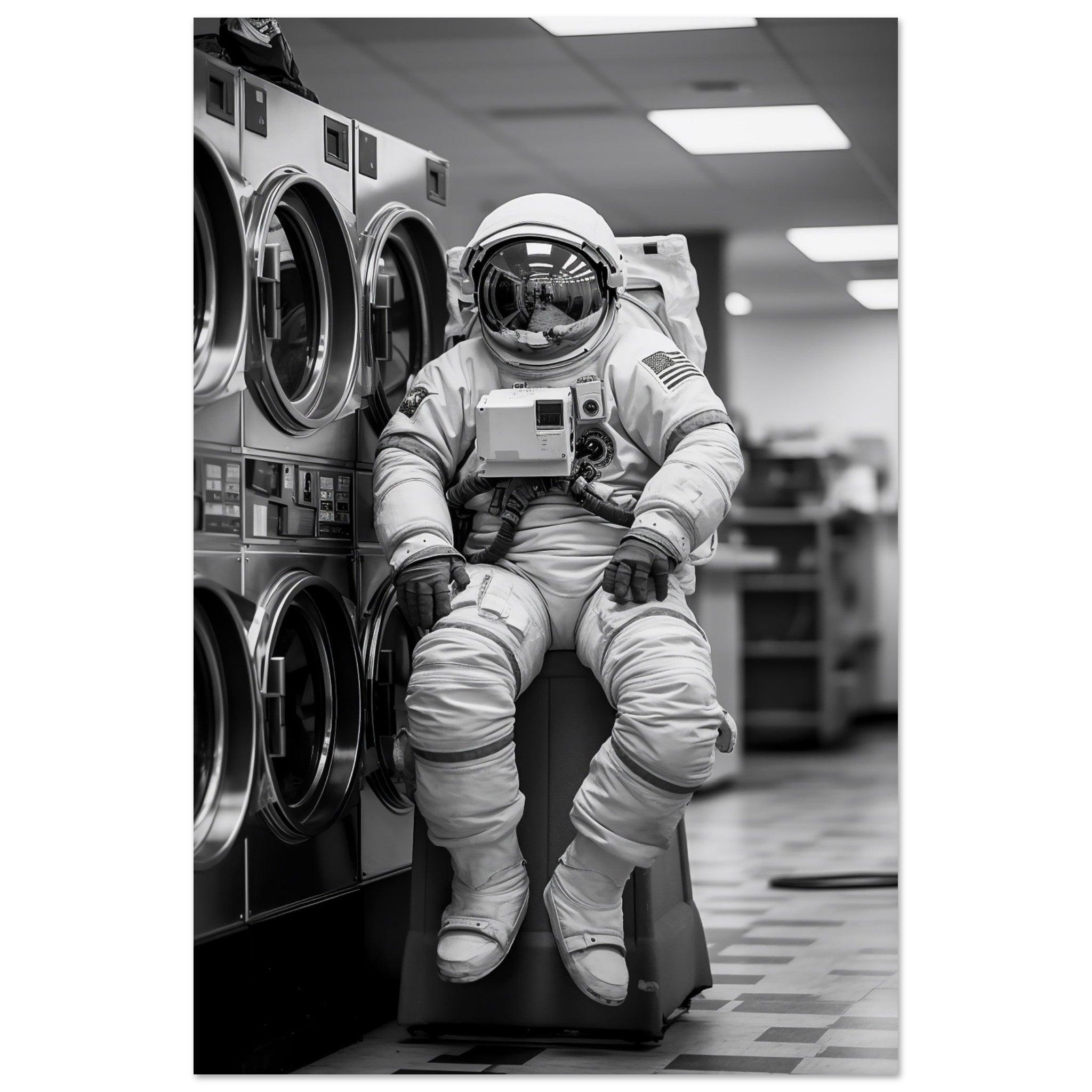 Astronaut Wäscherei (Laundry) - Printree.ch AI, Andri Hofmann, Poster, Raumfahrt