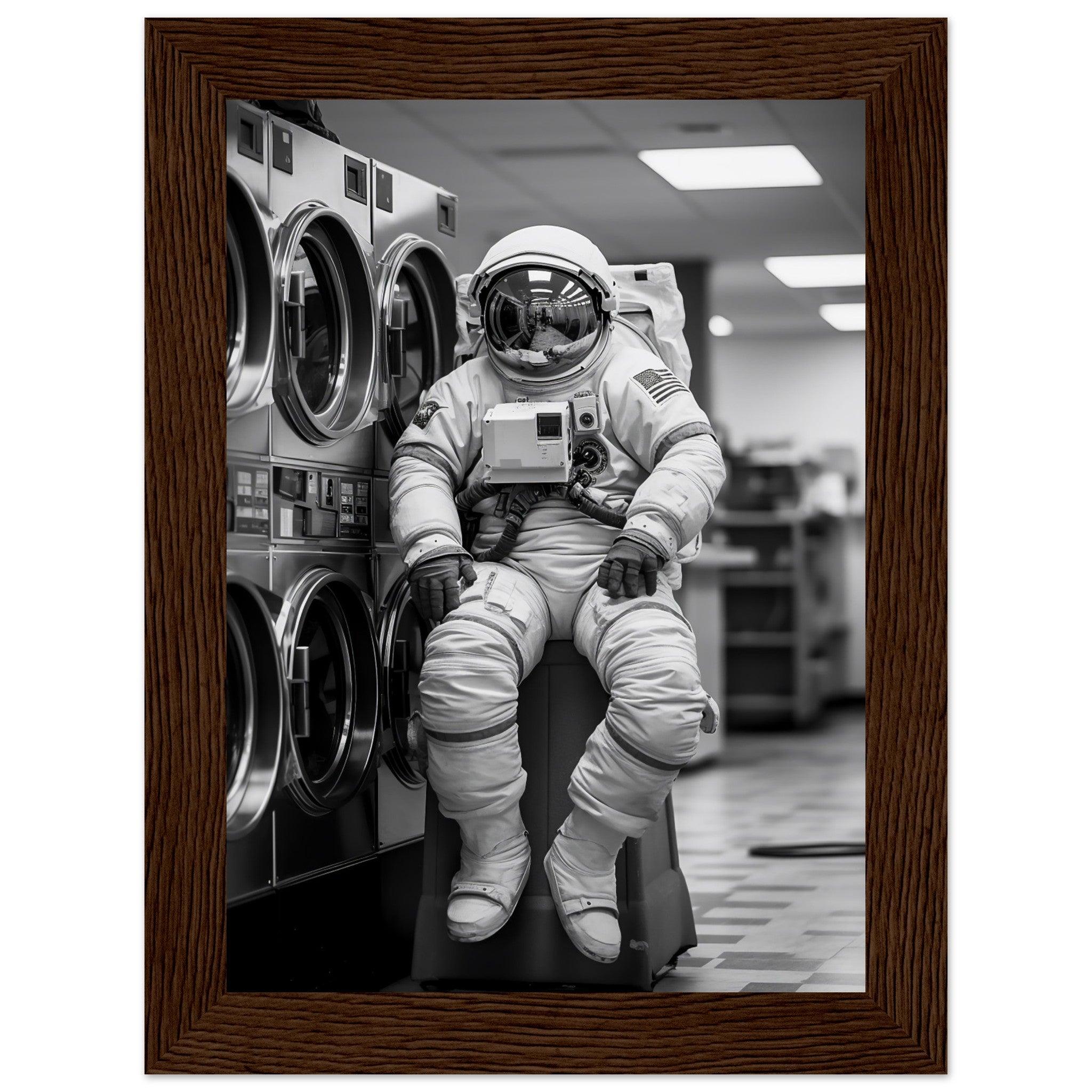 Astronaut Wäscherei (Laundry) - Printree.ch AI, Andri Hofmann, Poster, Raumfahrt