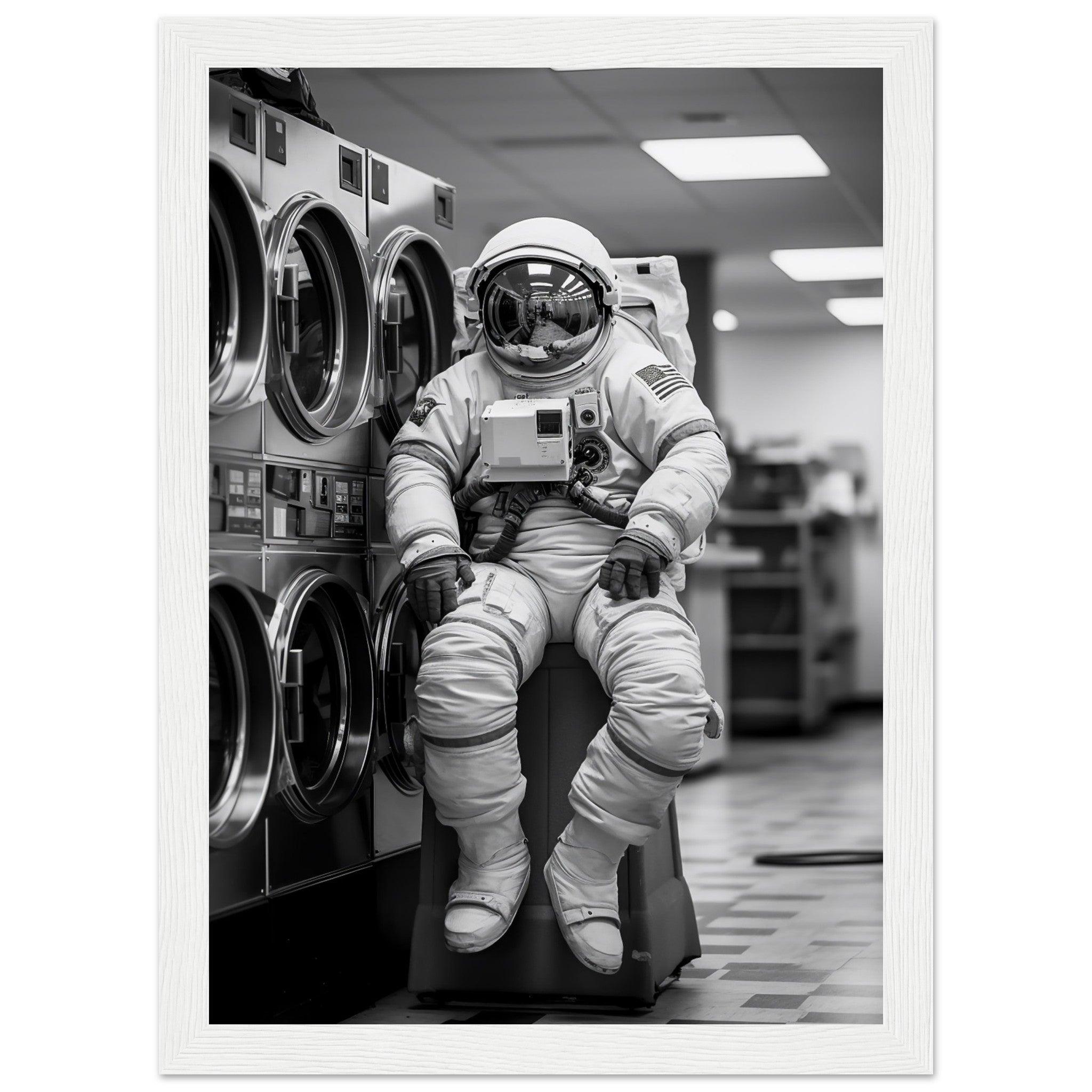 Astronaut Wäscherei (Laundry) - Printree.ch AI, Andri Hofmann, Poster, Raumfahrt