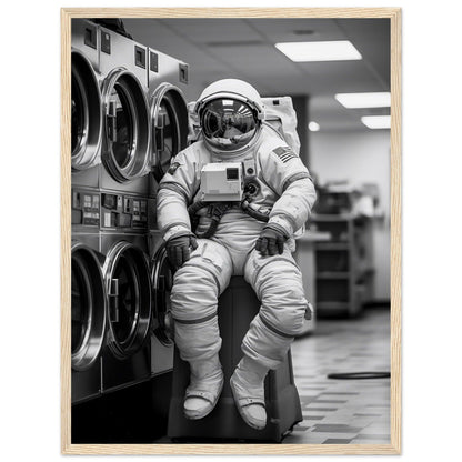 Astronaut Wäscherei (Laundry) - Printree.ch AI, Andri Hofmann, Poster, Raumfahrt