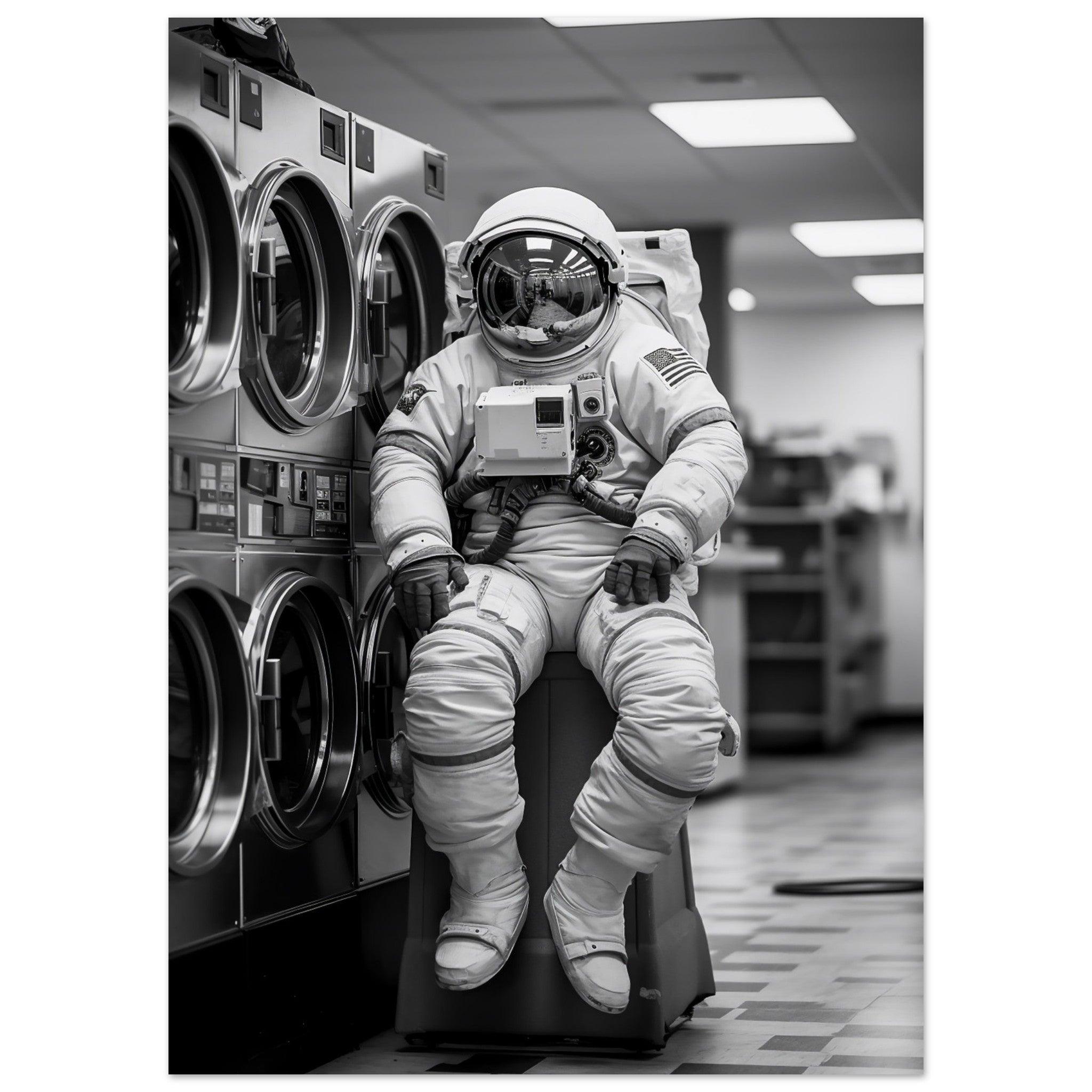 Astronaut Wäscherei (Laundry) - Printree.ch AI, Andri Hofmann, Poster, Raumfahrt