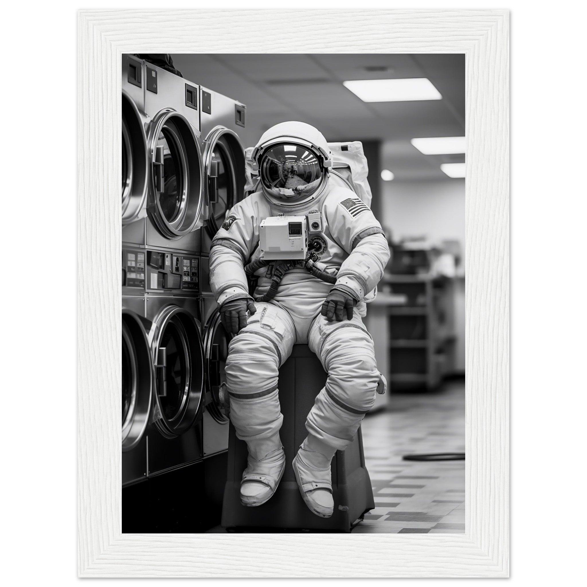 Astronaut Wäscherei (Laundry) - Printree.ch AI, Andri Hofmann, Poster, Raumfahrt