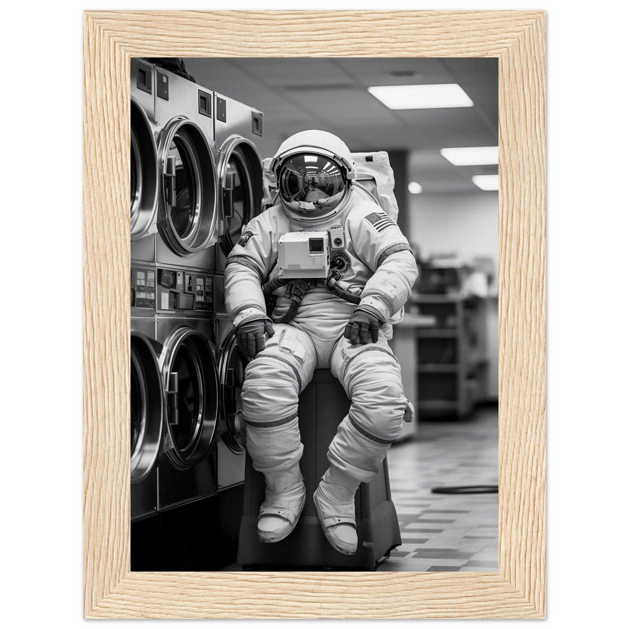 Astronaut Wäscherei (Laundry) - Printree.ch AI, Andri Hofmann, Poster, Raumfahrt