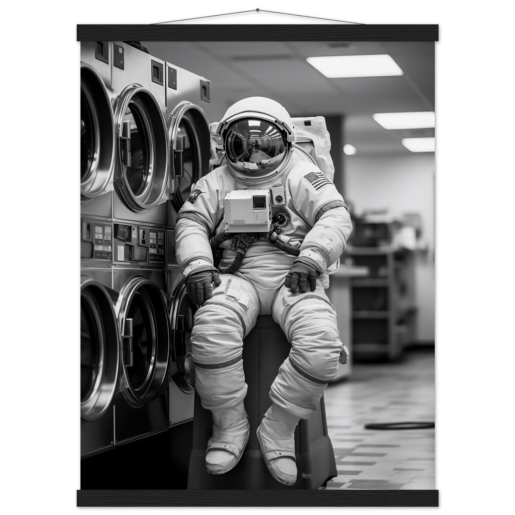 Astronaut Wäscherei (Laundry) - Printree.ch AI, Andri Hofmann, Poster, Raumfahrt