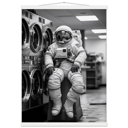 Astronaut Wäscherei (Laundry) - Printree.ch AI, Andri Hofmann, Poster, Raumfahrt