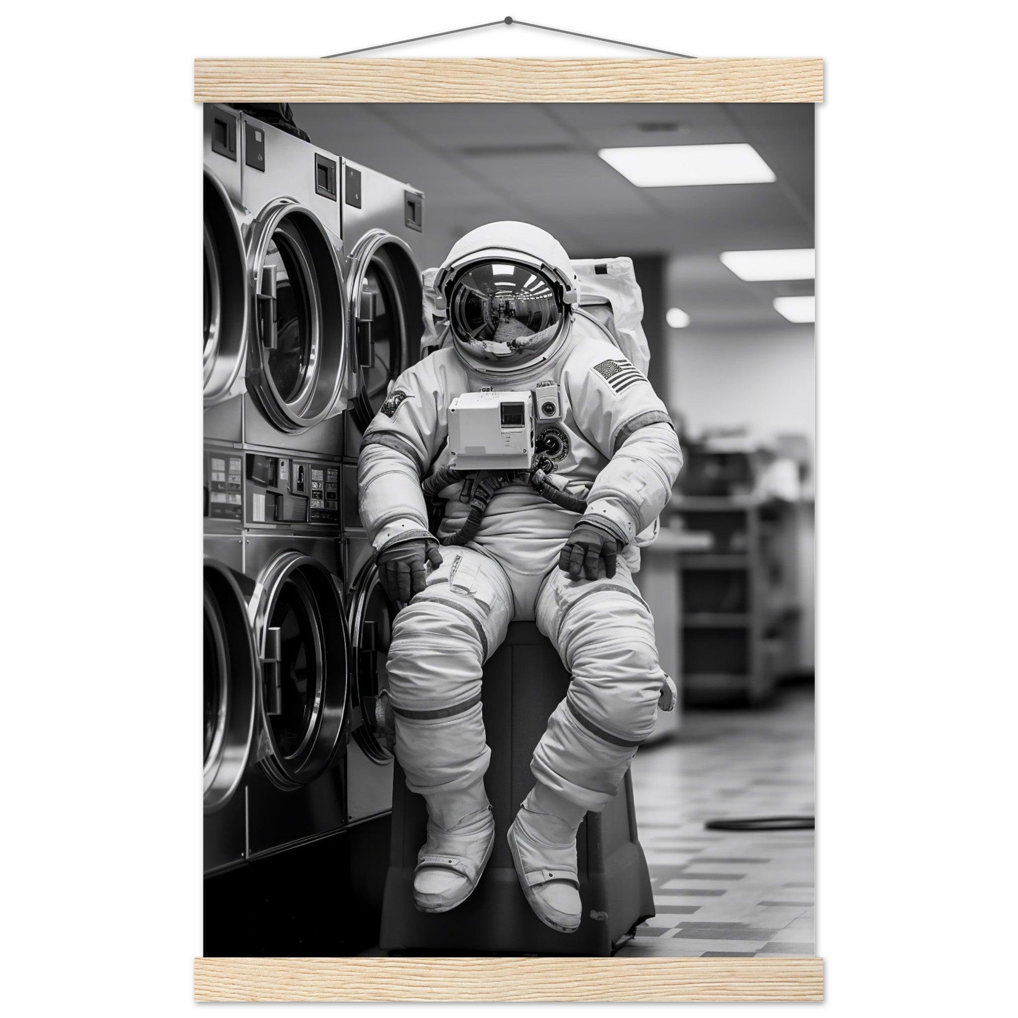 Astronaut Wäscherei (Laundry) - Printree.ch AI, Andri Hofmann, Poster, Raumfahrt