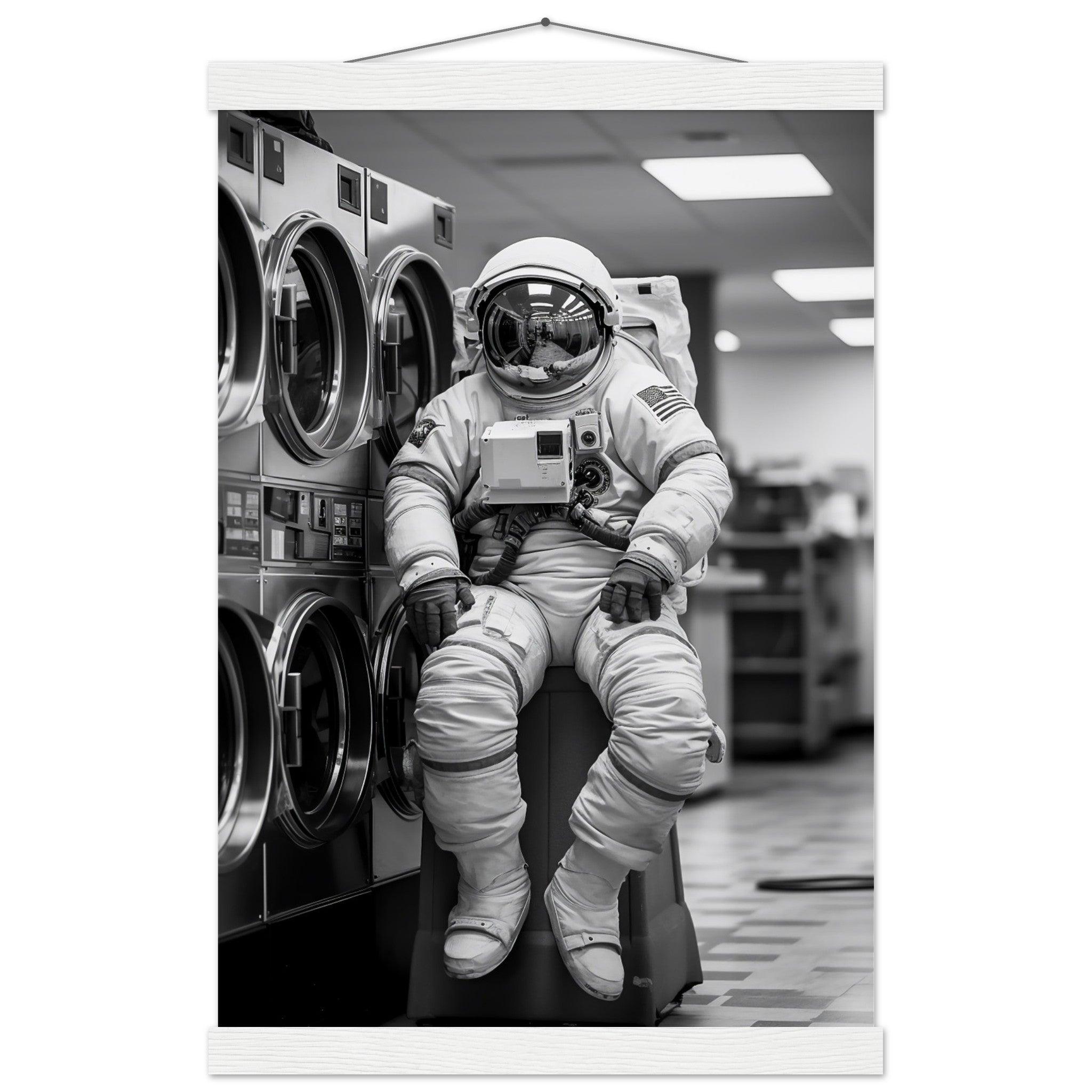 Astronaut Wäscherei (Laundry) - Printree.ch AI, Andri Hofmann, Poster, Raumfahrt