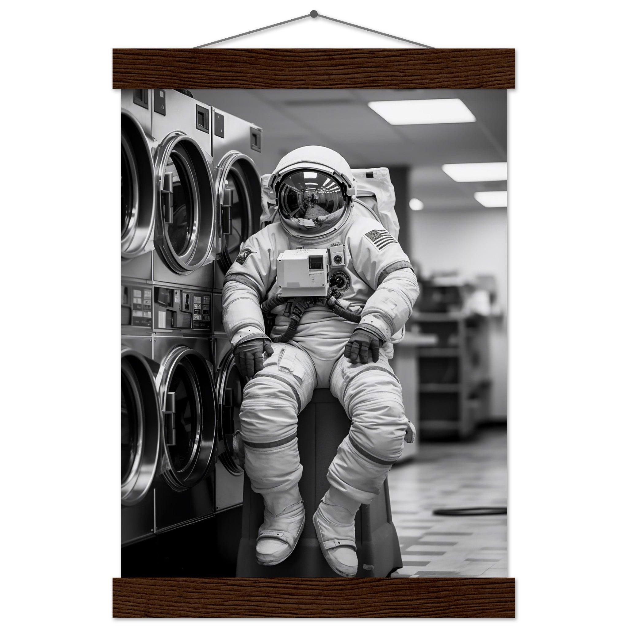 Astronaut Wäscherei (Laundry) - Printree.ch AI, Andri Hofmann, Poster, Raumfahrt