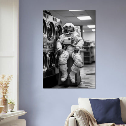 Astronaut Wäscherei (Laundry) - Printree.ch AI, Andri Hofmann, Poster, Raumfahrt