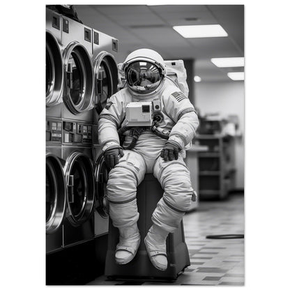 Astronaut Wäscherei (Laundry) - Printree.ch AI, Andri Hofmann, Poster, Raumfahrt