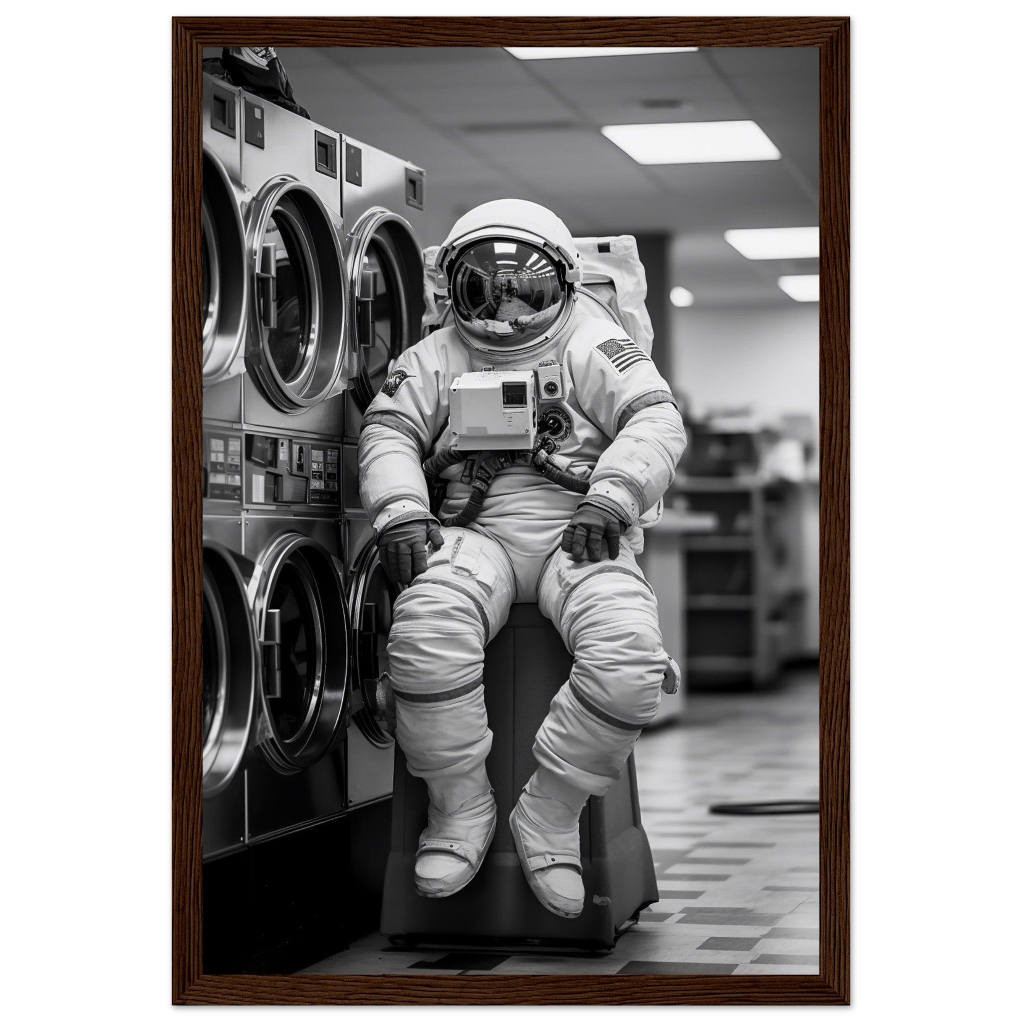 Astronaut Wäscherei (Laundry) - Printree.ch AI, Andri Hofmann, Poster, Raumfahrt