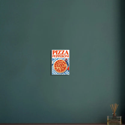 Pizza Pepperoni – Kulinarische Pop-Art für dein Zuhause, Hochwertiger Kunstdruck,  21x29.7 cm / 8x12"-A3 (29.7 x 42  cm)-45x60 cm / 18x24″-50x70 cm / 20x28″-60x80 cm / 24x32″-70x100 cm / 28x40″,  Printree.ch